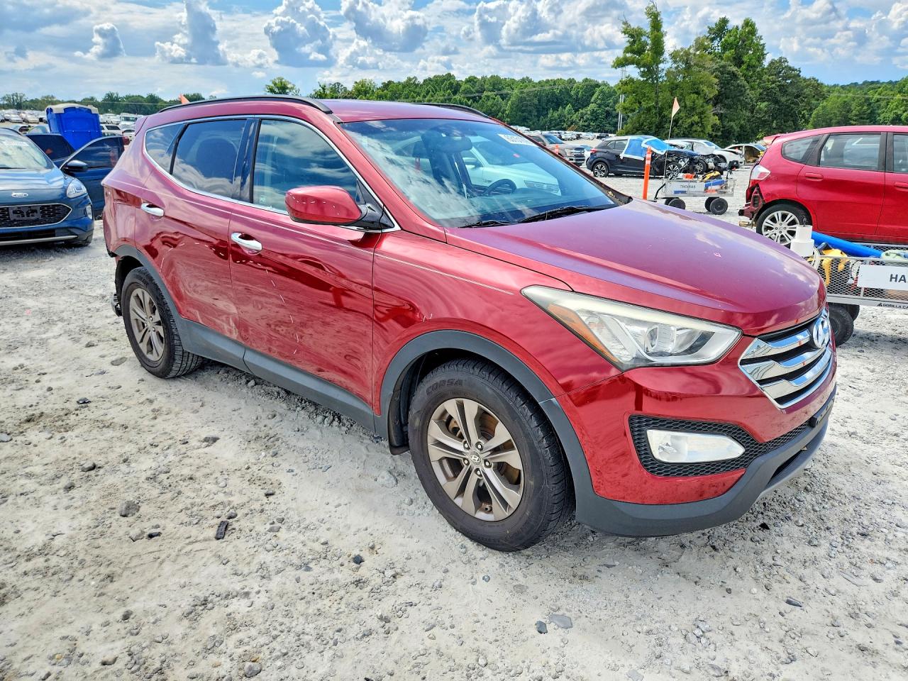 2013 Hyundai Santa Fe Sport 2.4l Burgundy vin: 5XYZU3LB5DG021985