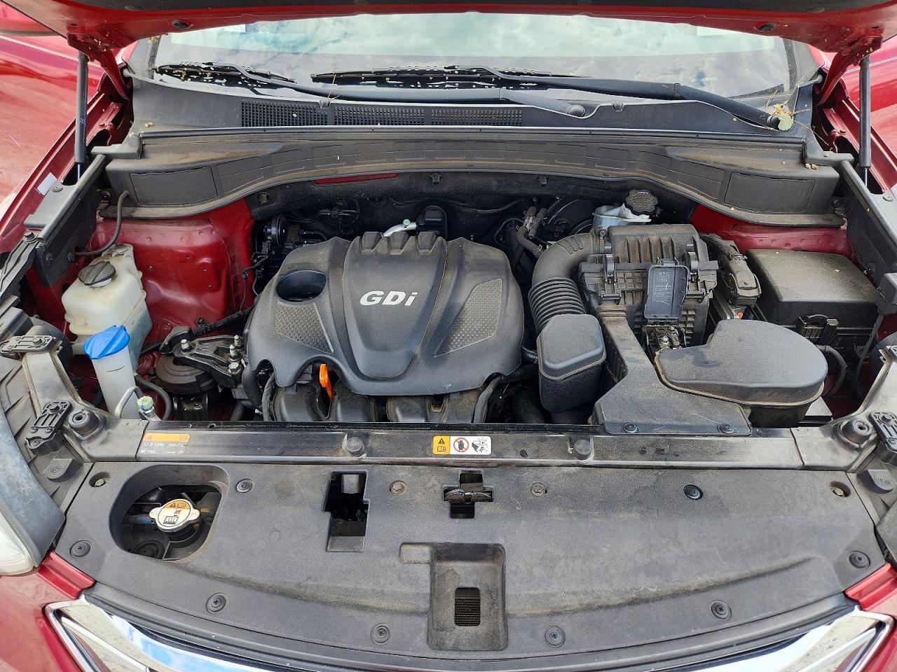 2013 Hyundai Santa Fe Sport 2.4l Burgundy vin: 5XYZU3LB5DG021985