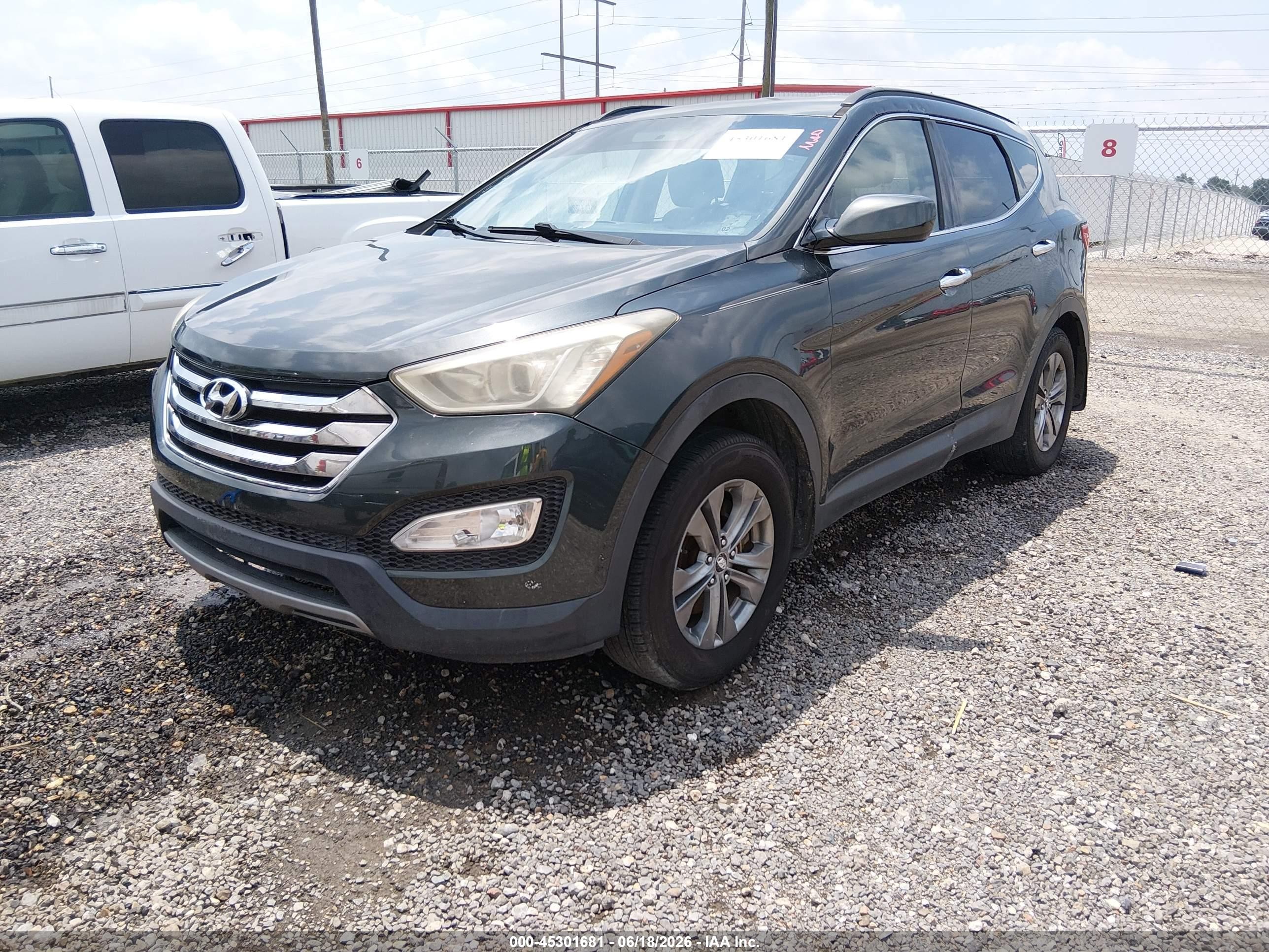 2013 Hyundai Santa Fe Sport Gray vin: 5XYZU3LB5DG036731