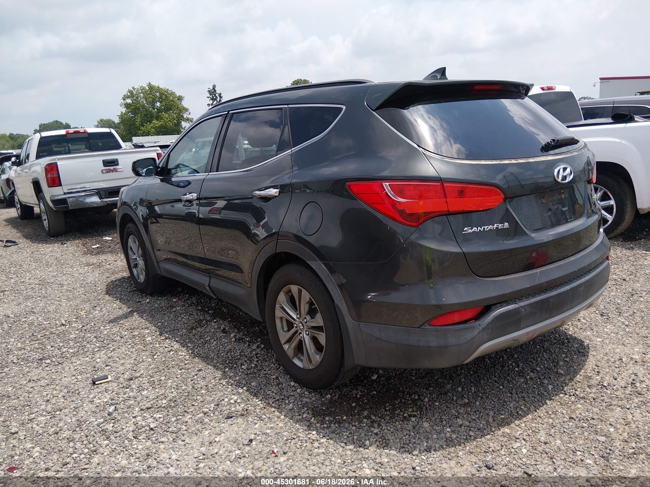 2013 Hyundai Santa Fe Sport Gray vin: 5XYZU3LB5DG036731