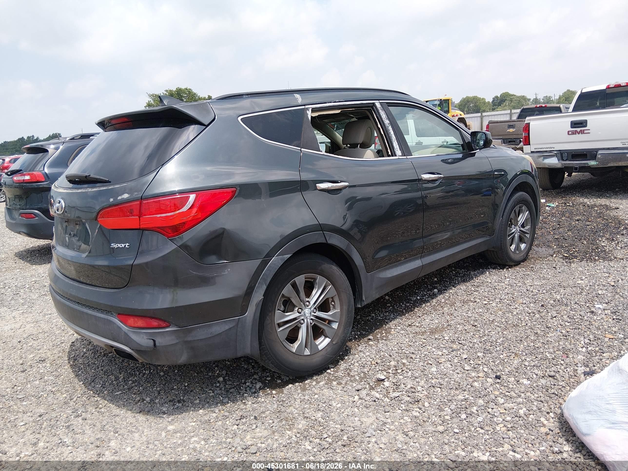 2013 Hyundai Santa Fe Sport Gray vin: 5XYZU3LB5DG036731