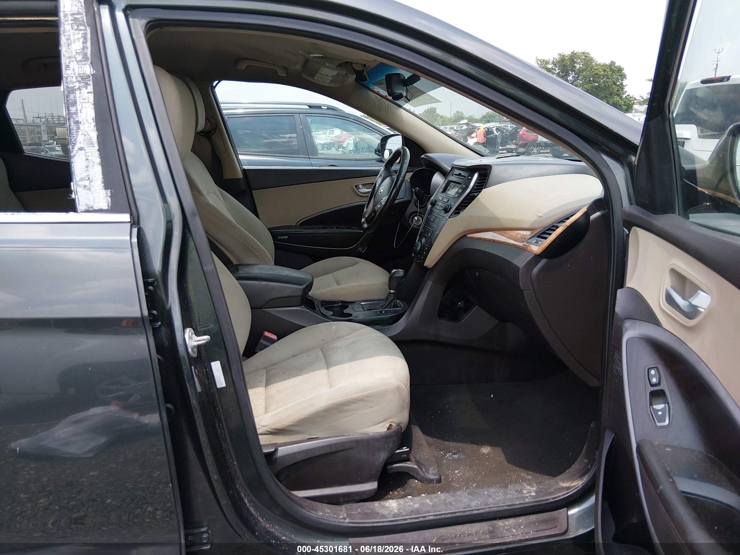 2013 Hyundai Santa Fe Sport Gray vin: 5XYZU3LB5DG036731