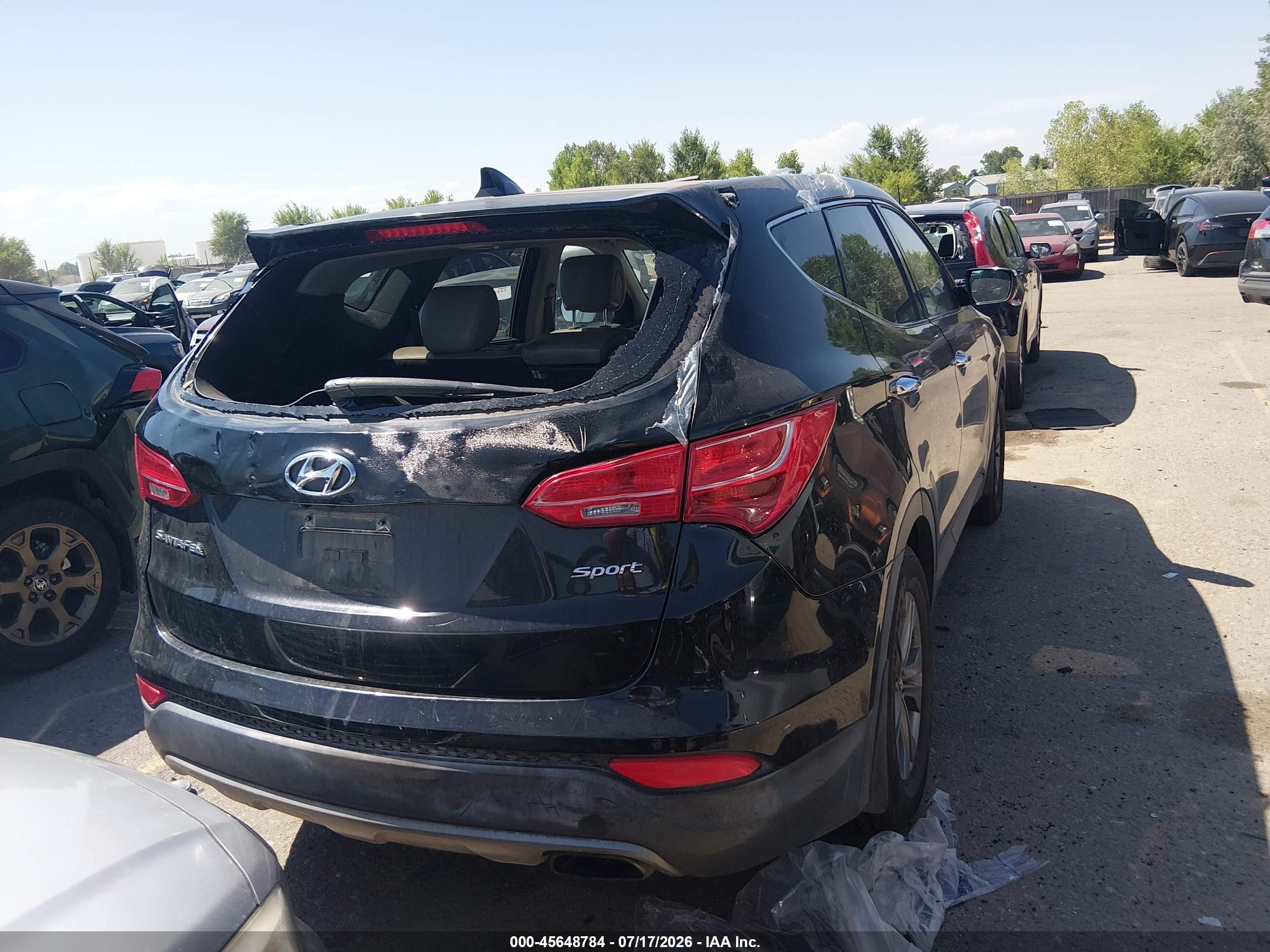 2013 Hyundai Santa Fe Sport Black vin: 5XYZU3LB5DG042481