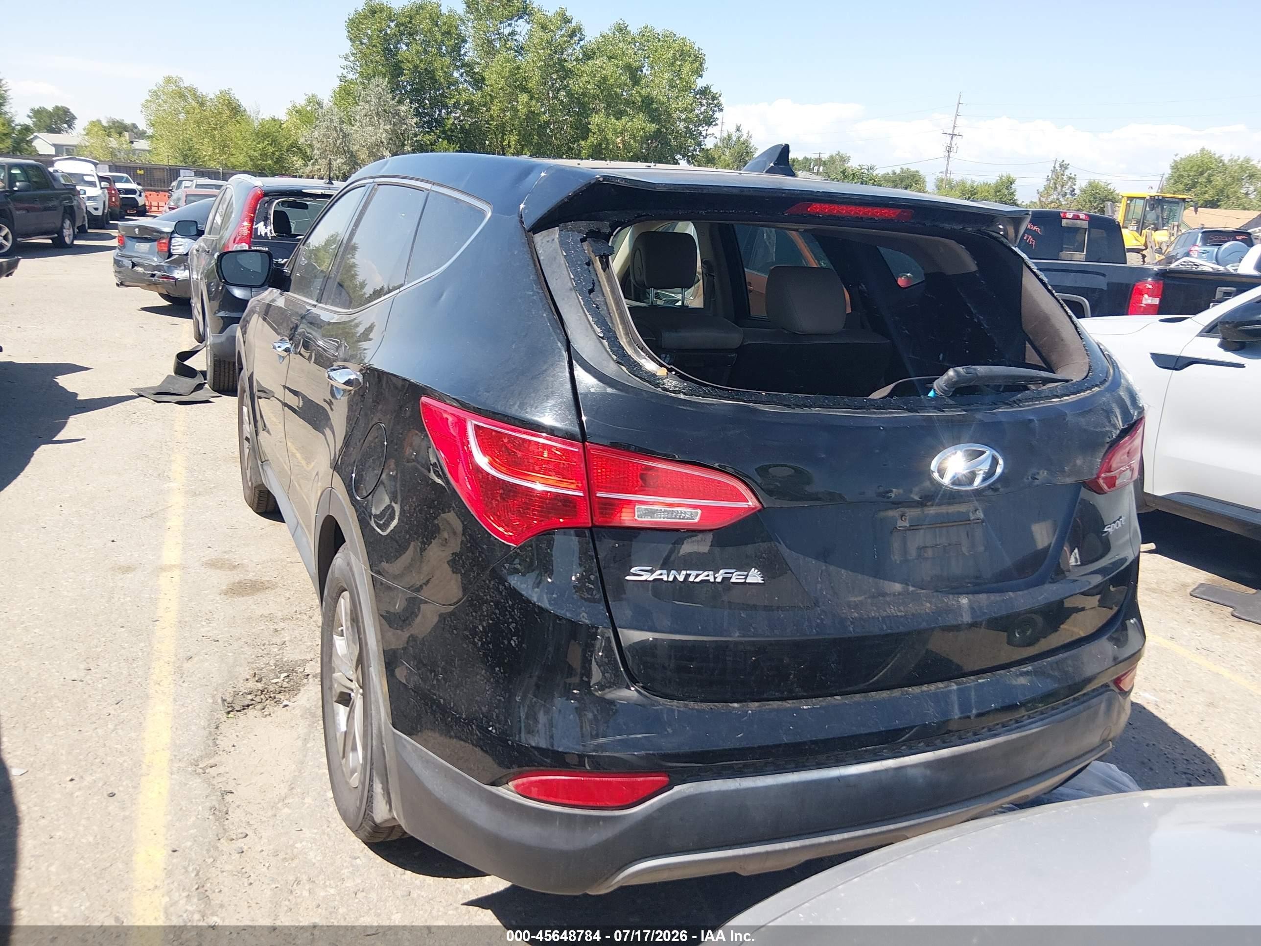 2013 Hyundai Santa Fe Sport Black vin: 5XYZU3LB5DG042481