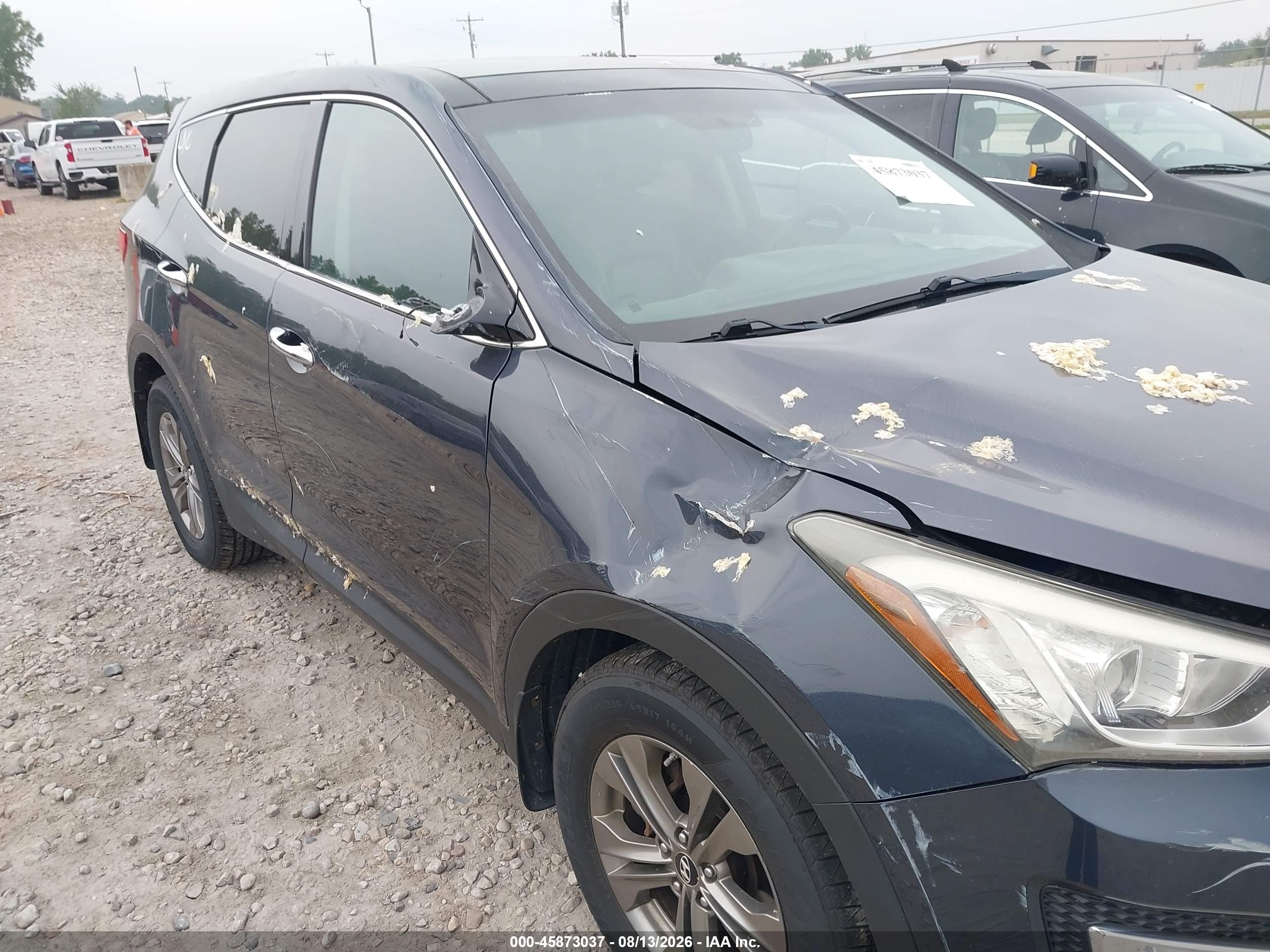 2013 Hyundai Santa Fe Sport Gray vin: 5XYZU3LB5DG058843