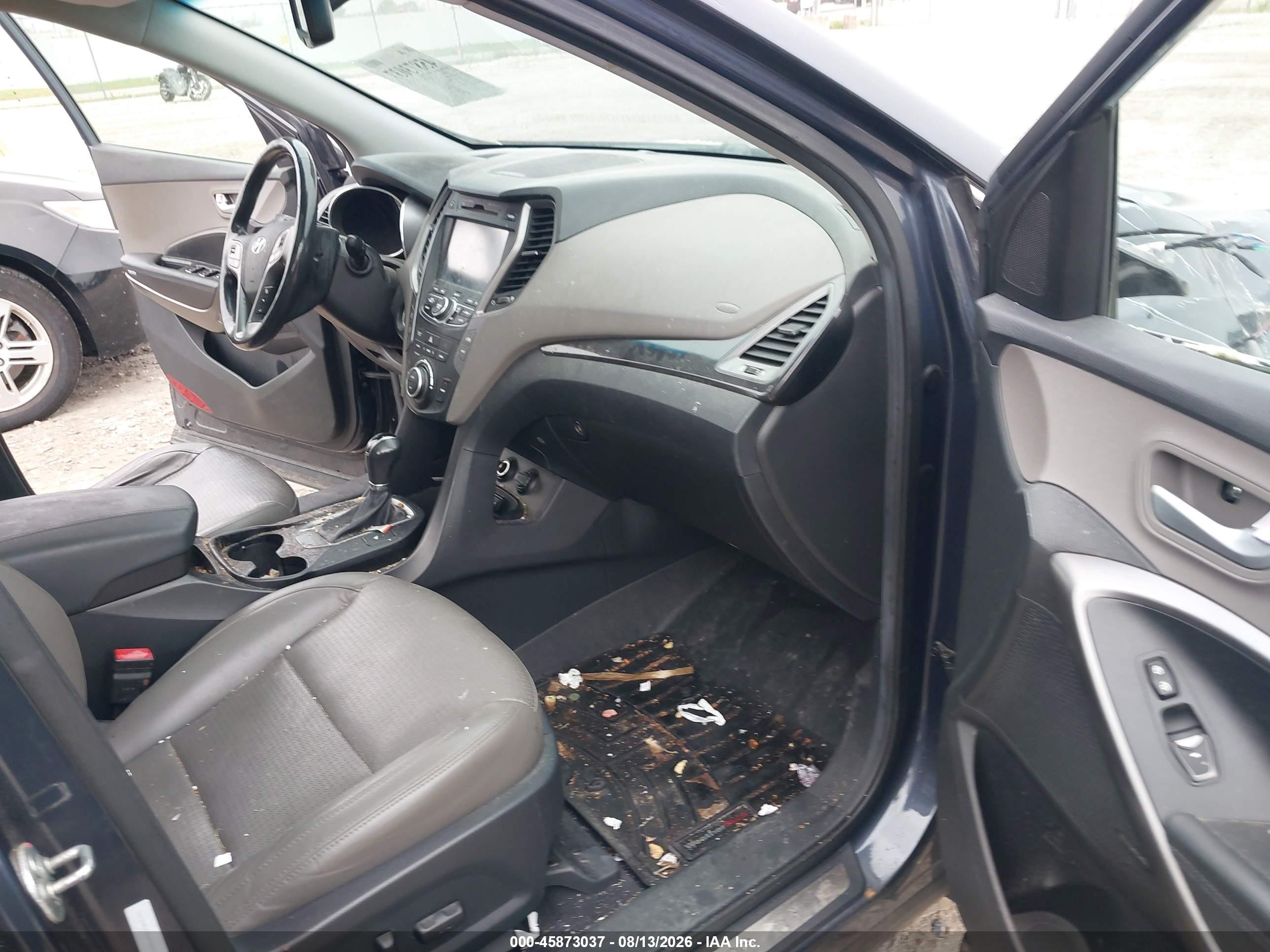 2013 Hyundai Santa Fe Sport Gray vin: 5XYZU3LB5DG058843