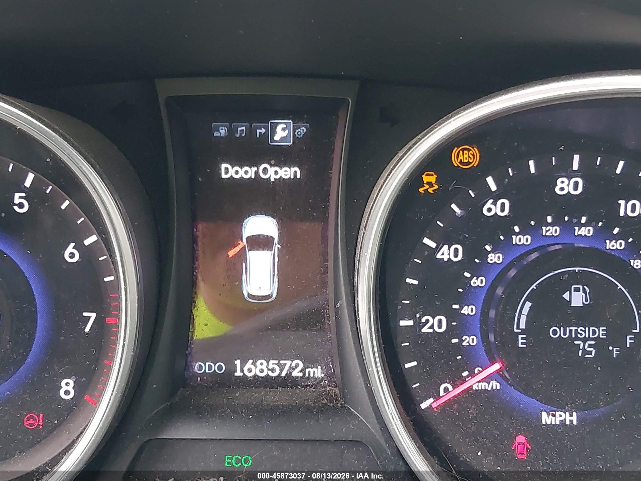 2013 Hyundai Santa Fe Sport Gray vin: 5XYZU3LB5DG058843