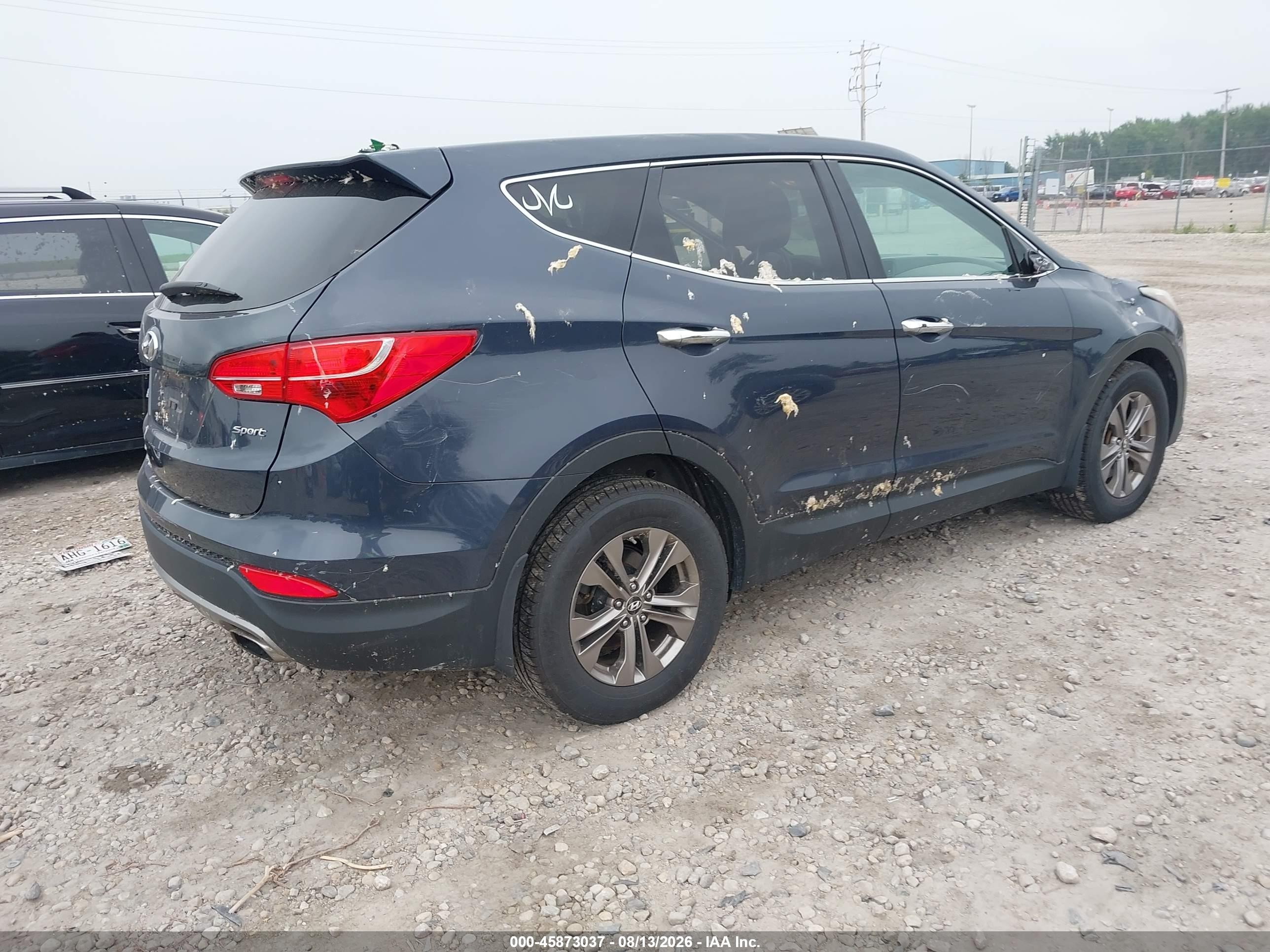 2013 Hyundai Santa Fe Sport Gray vin: 5XYZU3LB5DG058843