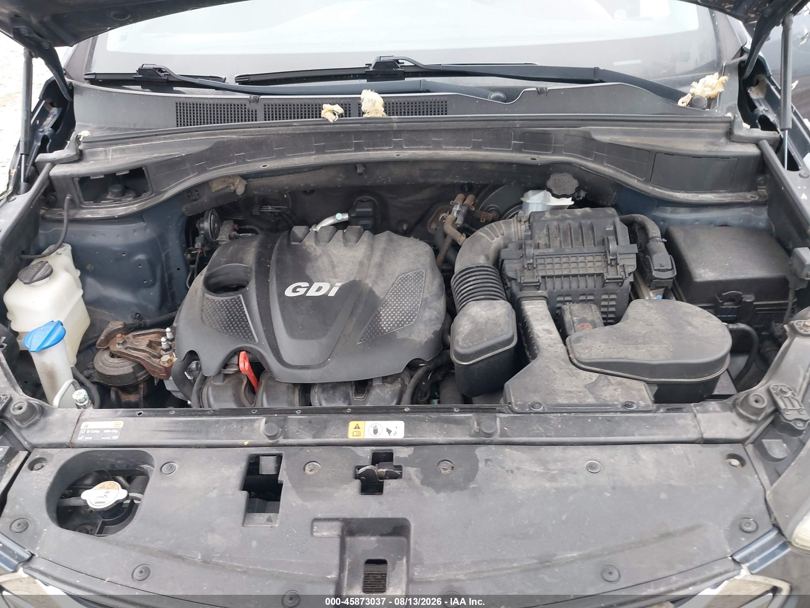 2013 Hyundai Santa Fe Sport Gray vin: 5XYZU3LB5DG058843