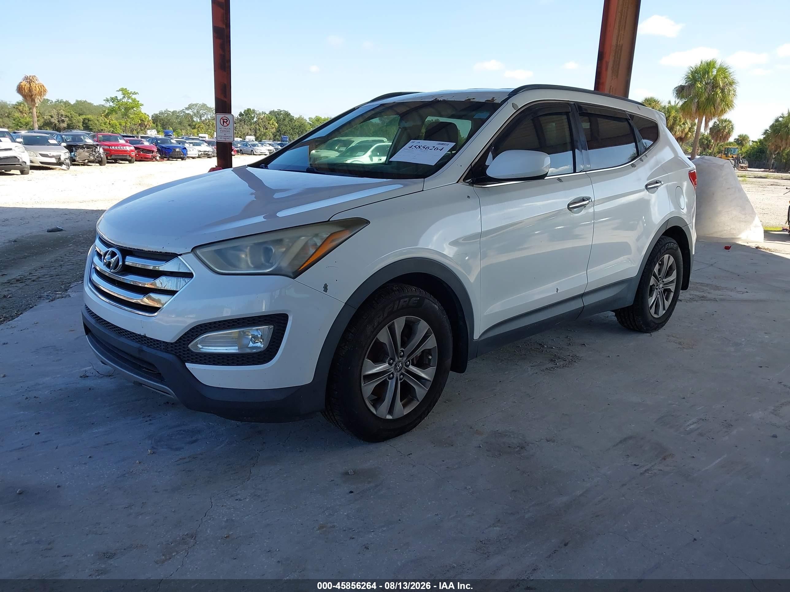 2013 Hyundai Santa Fe Sport Белый vin: 5XYZU3LB5DG067378