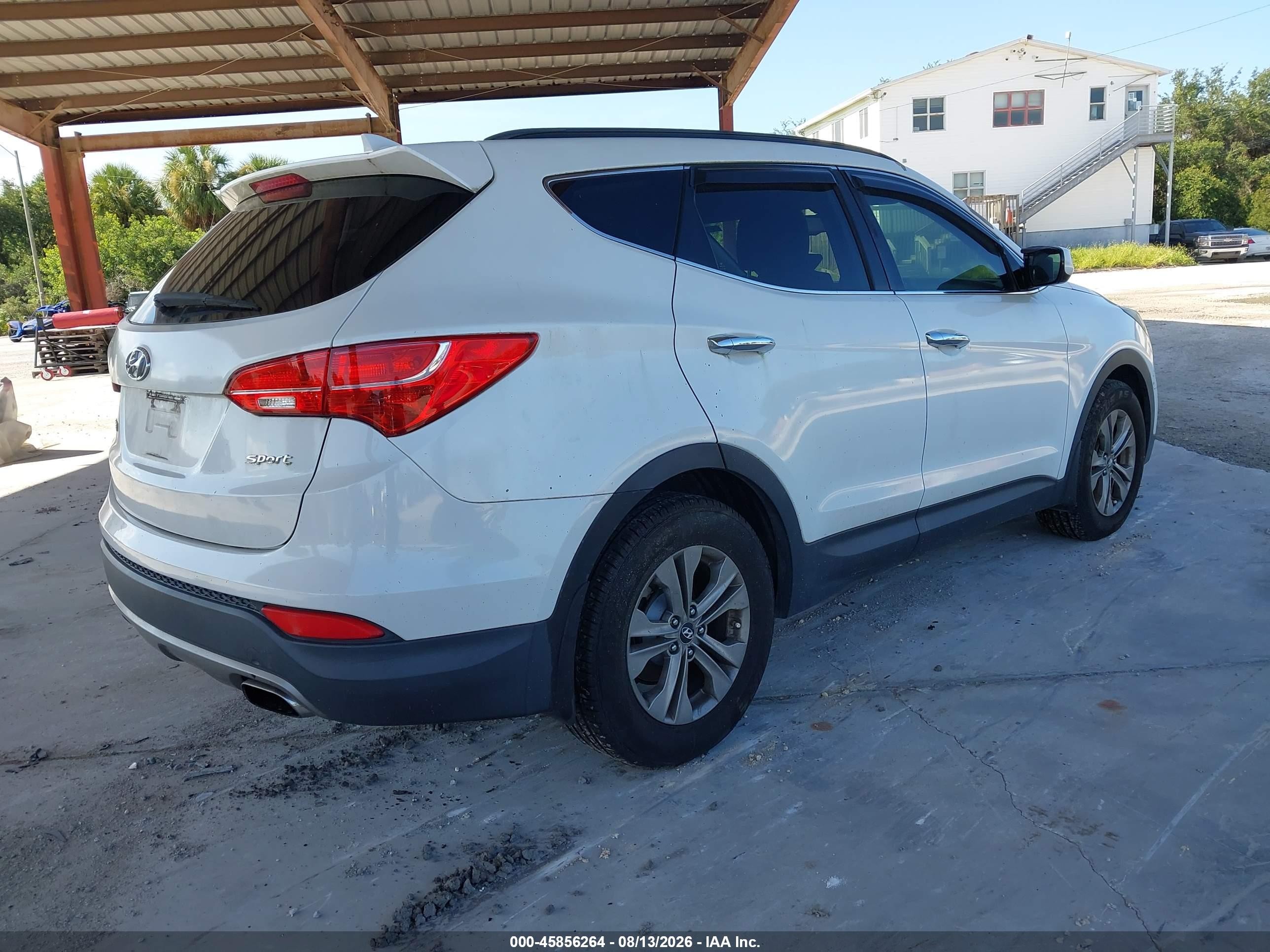 2013 Hyundai Santa Fe Sport Белый vin: 5XYZU3LB5DG067378
