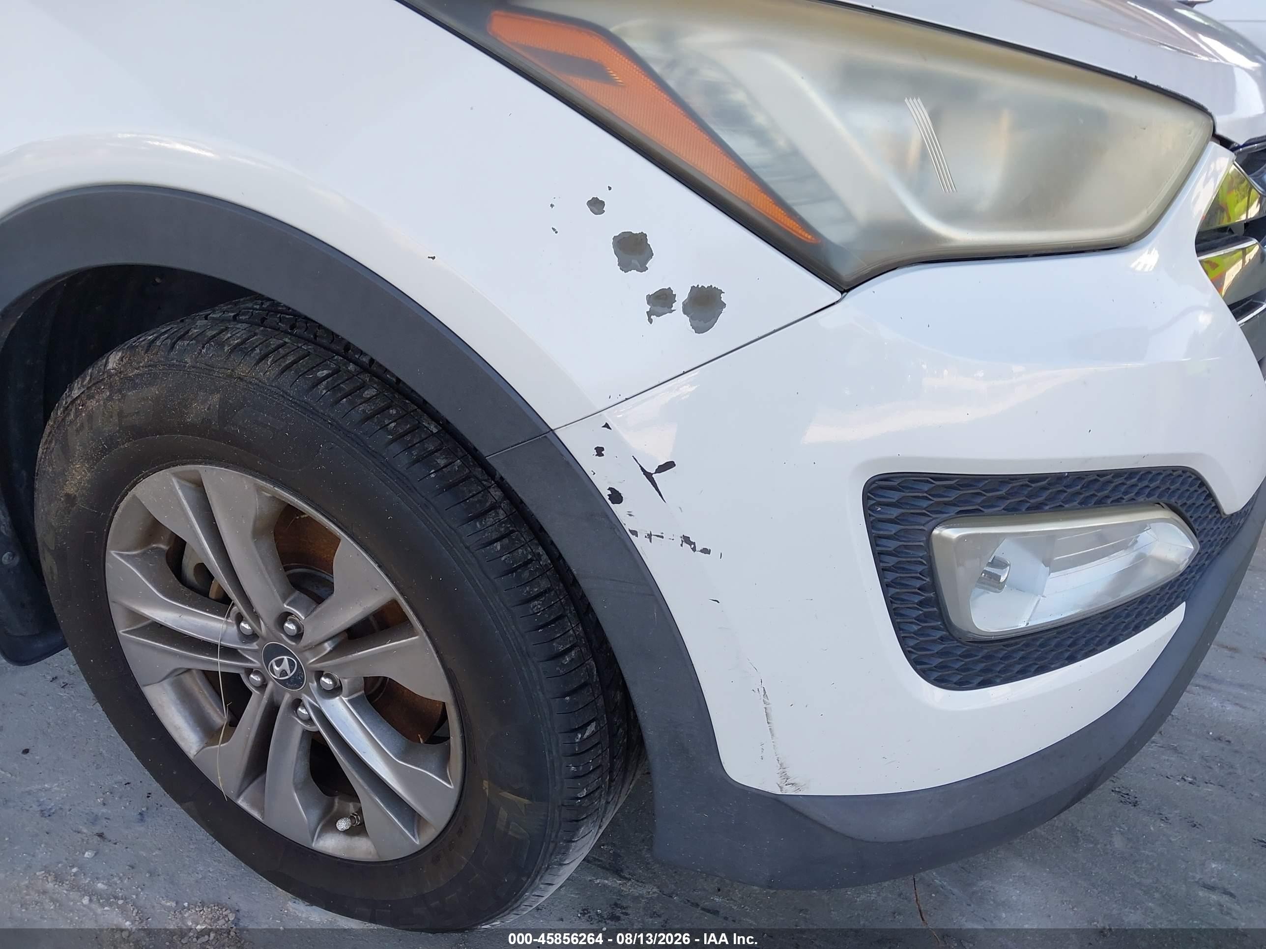 2013 Hyundai Santa Fe Sport Белый vin: 5XYZU3LB5DG067378