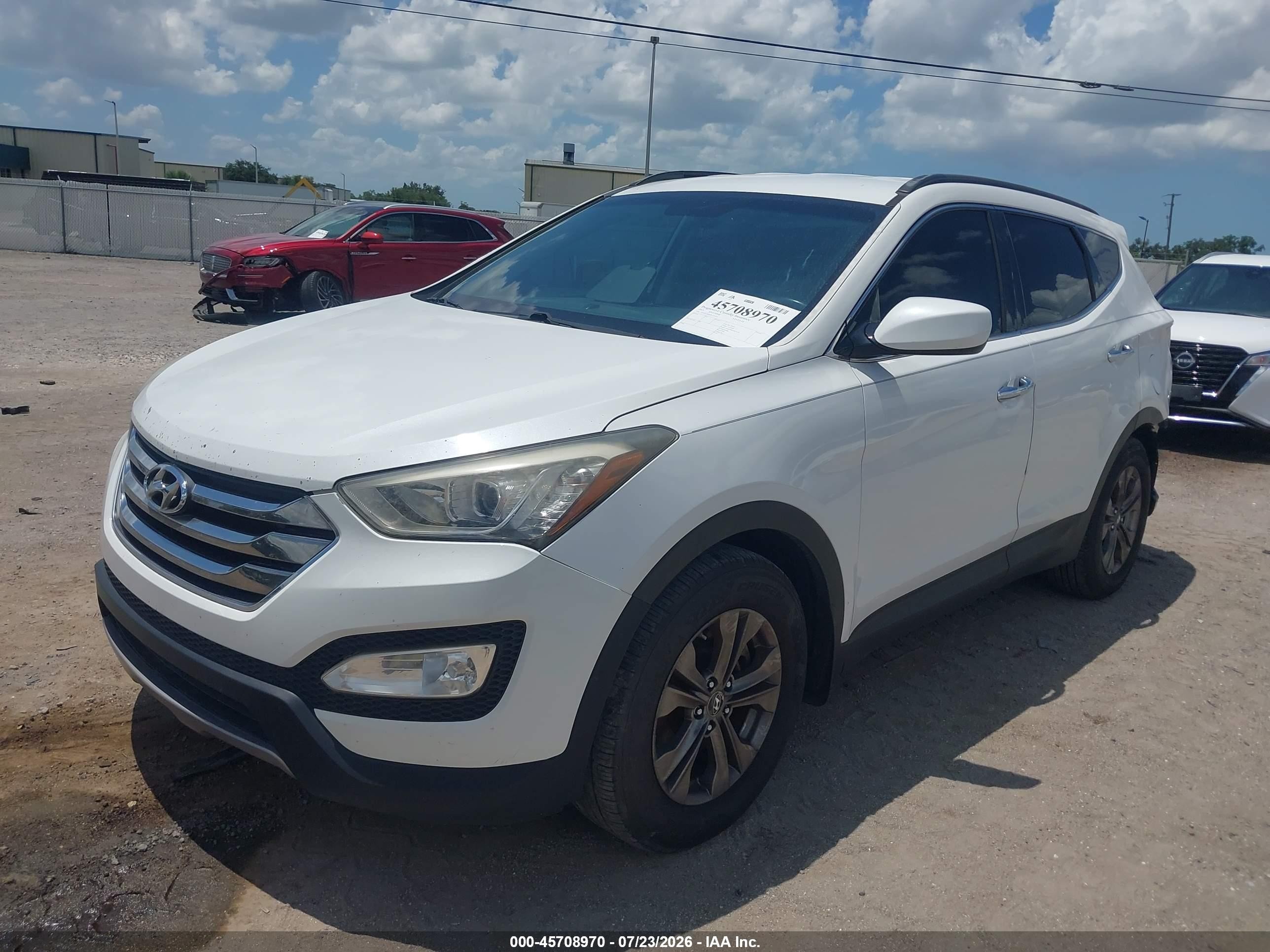 2013 Hyundai Santa Fe Sport White vin: 5XYZU3LB5DG111332