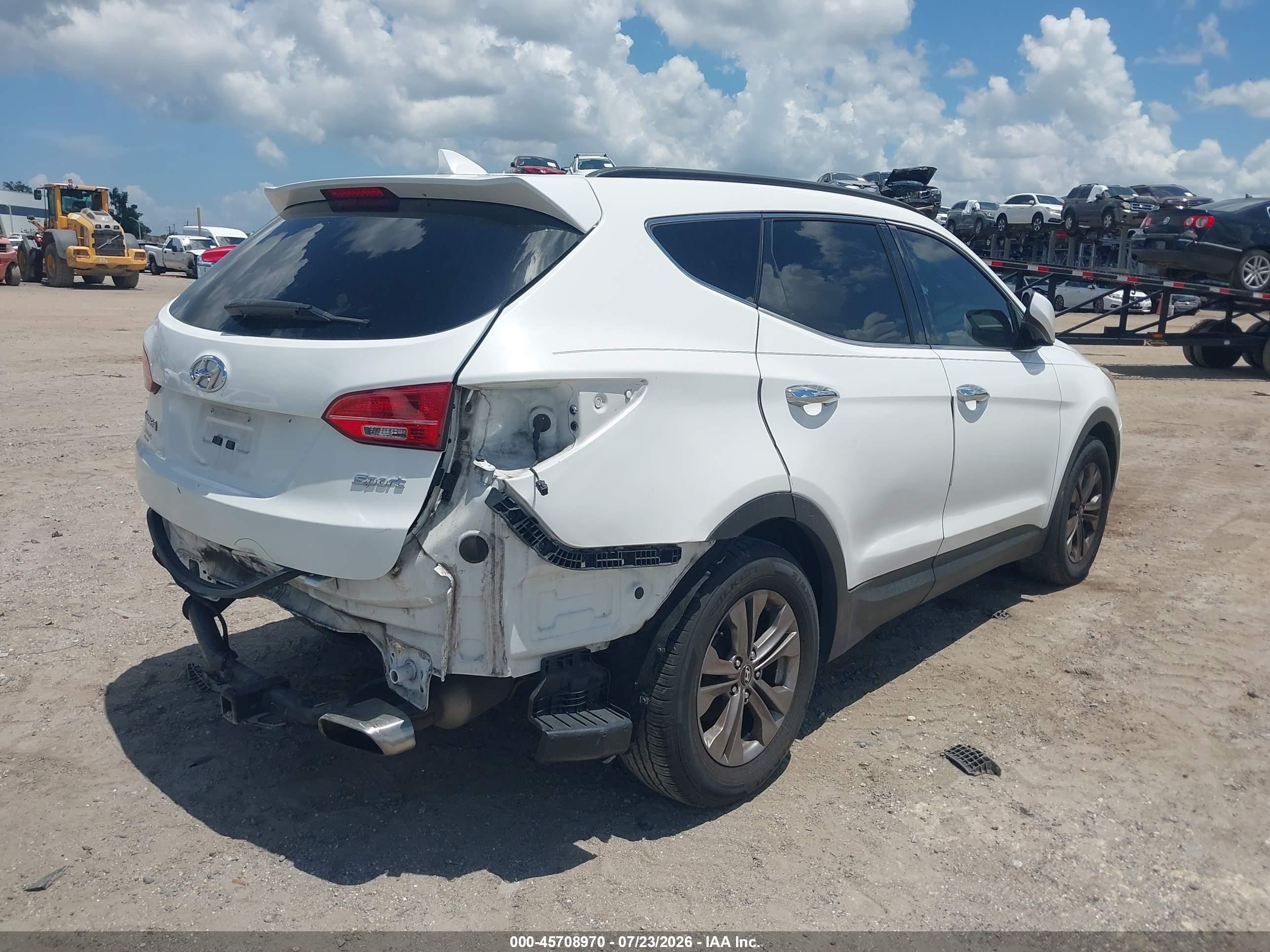2013 Hyundai Santa Fe Sport White vin: 5XYZU3LB5DG111332
