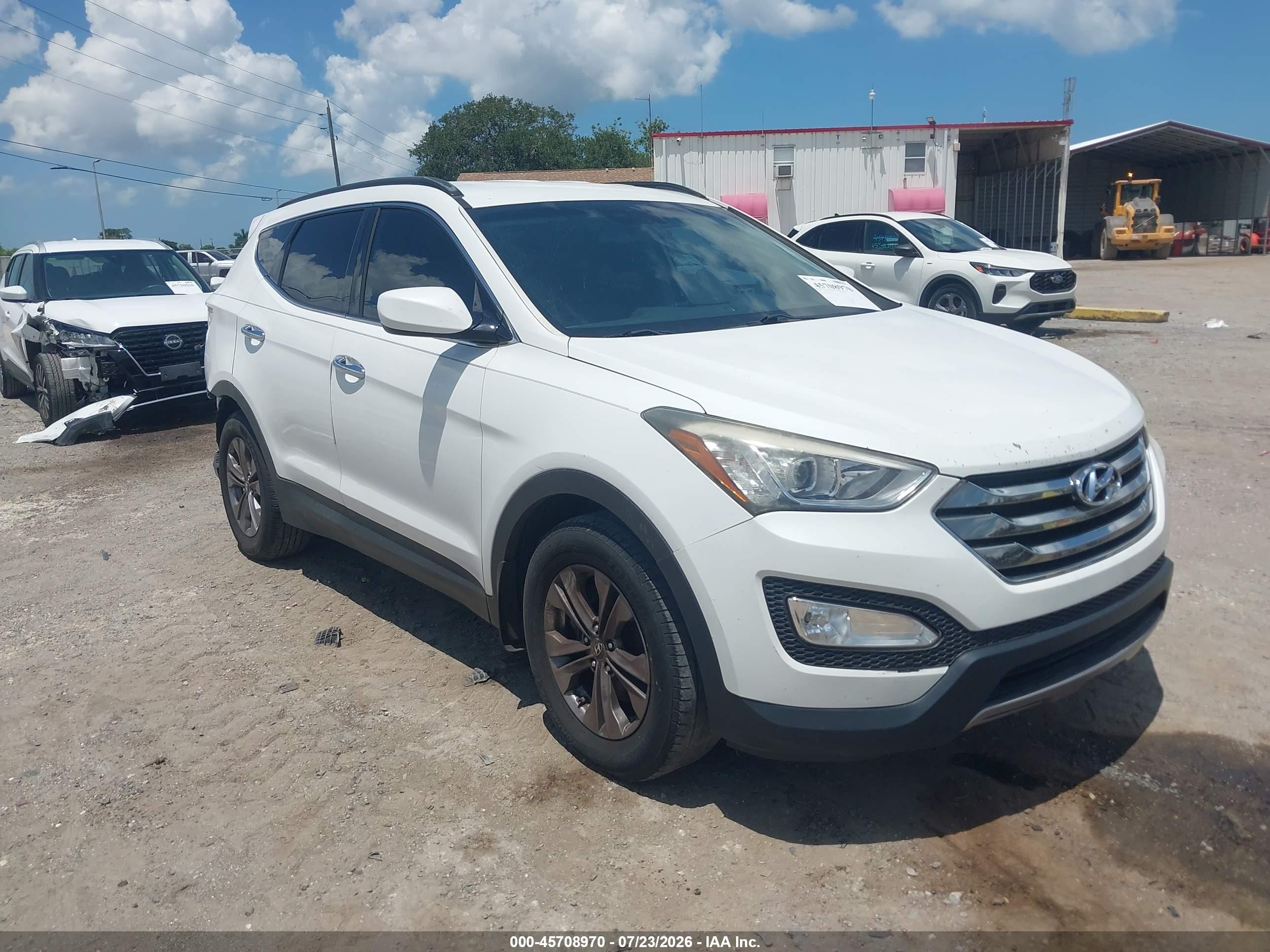 2013 Hyundai Santa Fe Sport White vin: 5XYZU3LB5DG111332