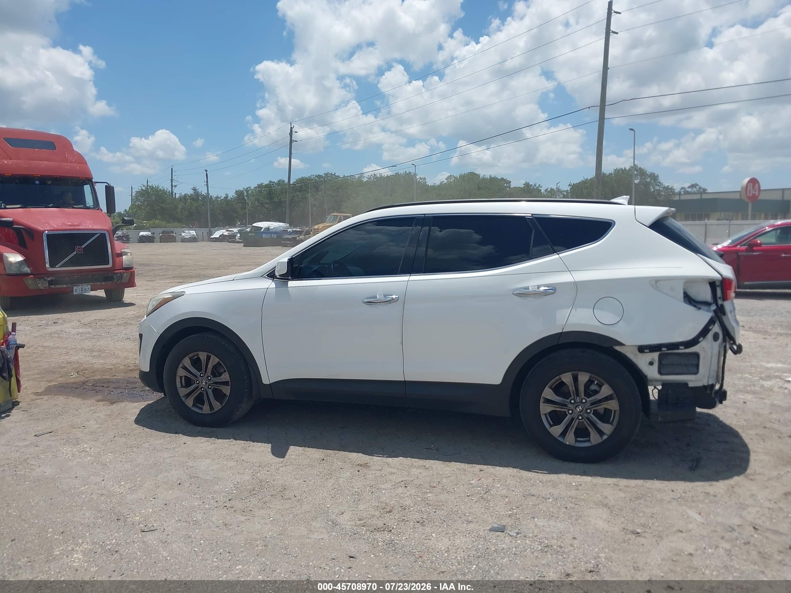2013 Hyundai Santa Fe Sport White vin: 5XYZU3LB5DG111332