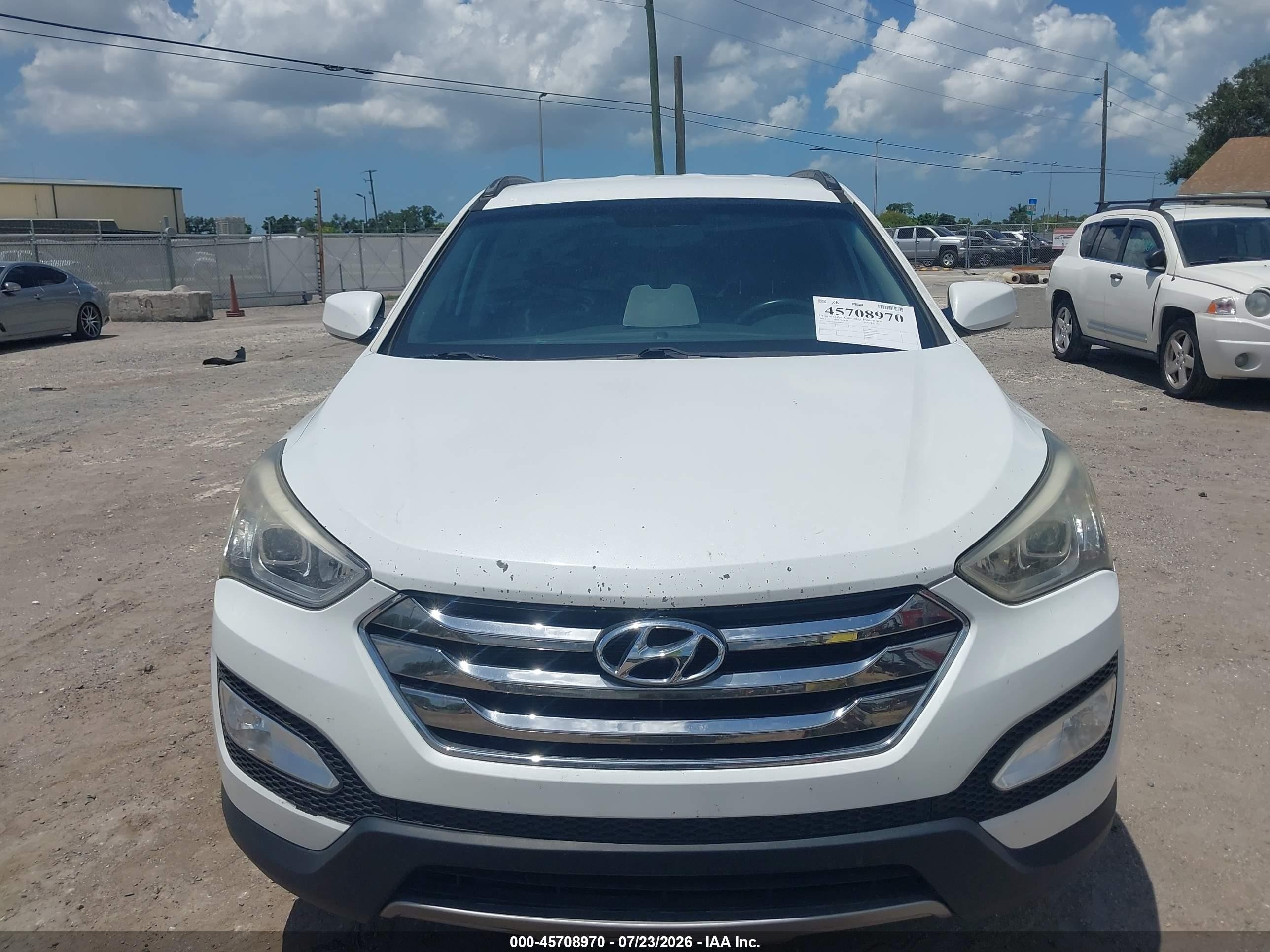2013 Hyundai Santa Fe Sport White vin: 5XYZU3LB5DG111332