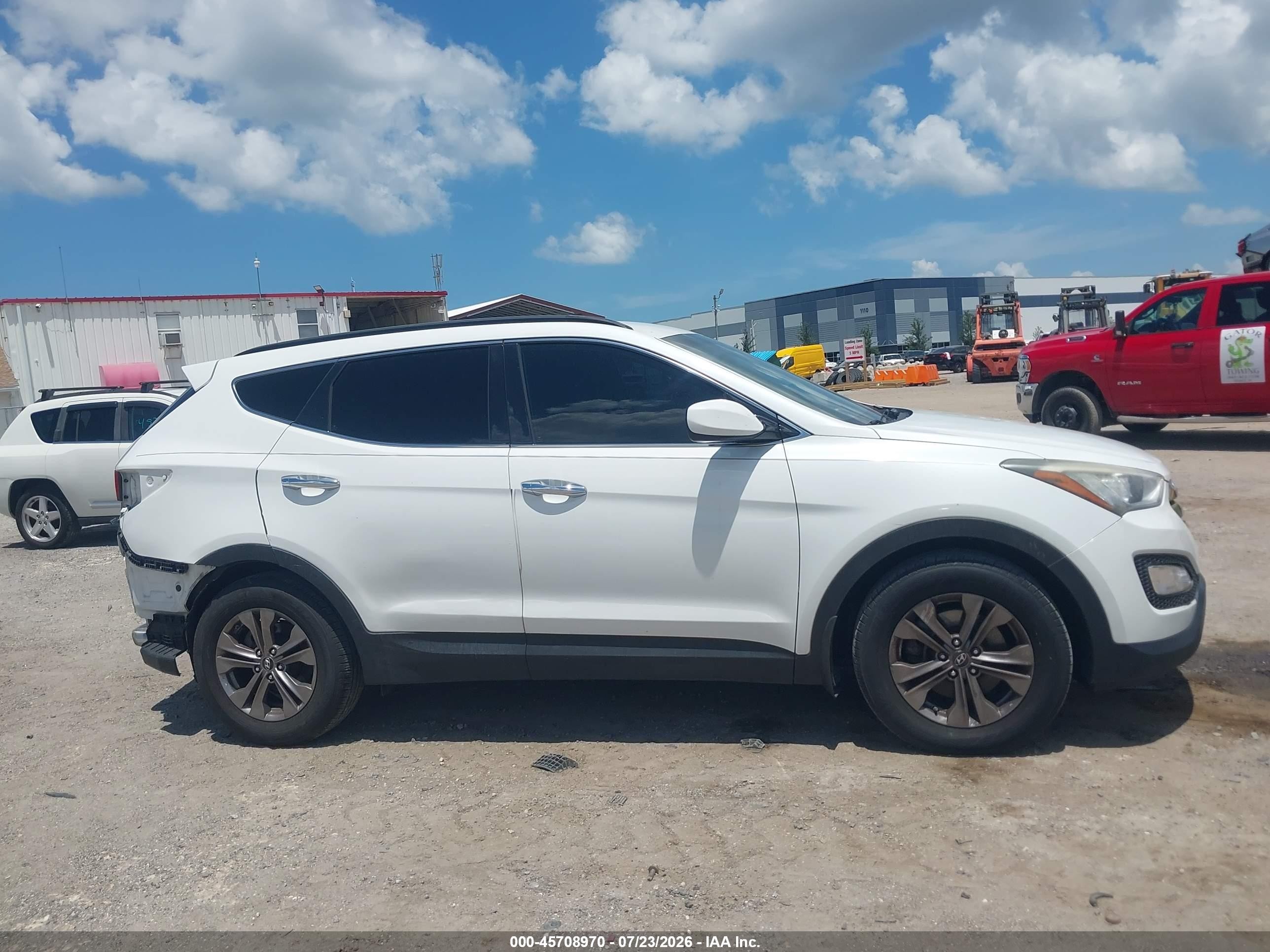 2013 Hyundai Santa Fe Sport White vin: 5XYZU3LB5DG111332