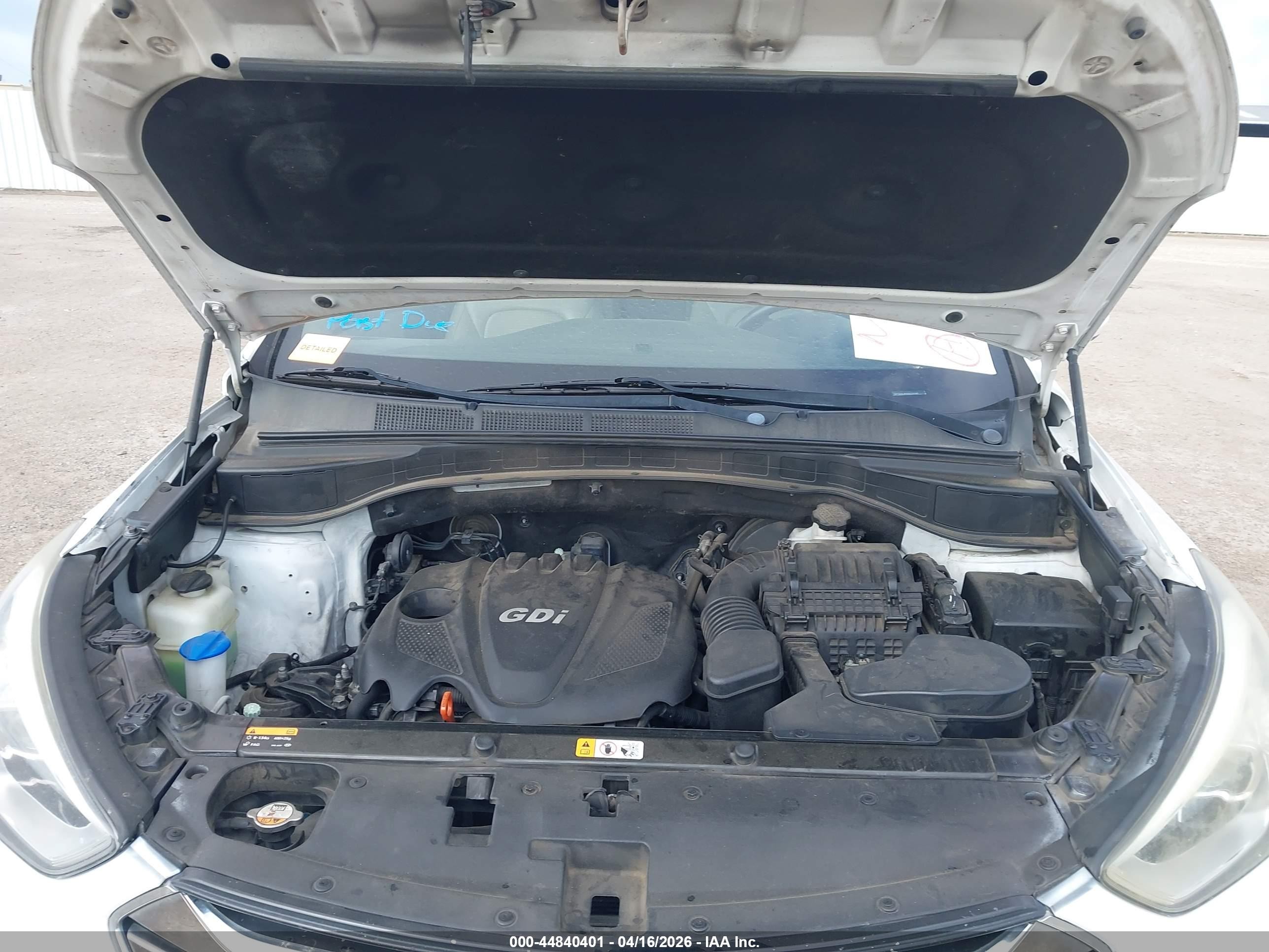 2013 Hyundai Santa Fe Sport Белый vin: 5XYZU3LB5DG123142