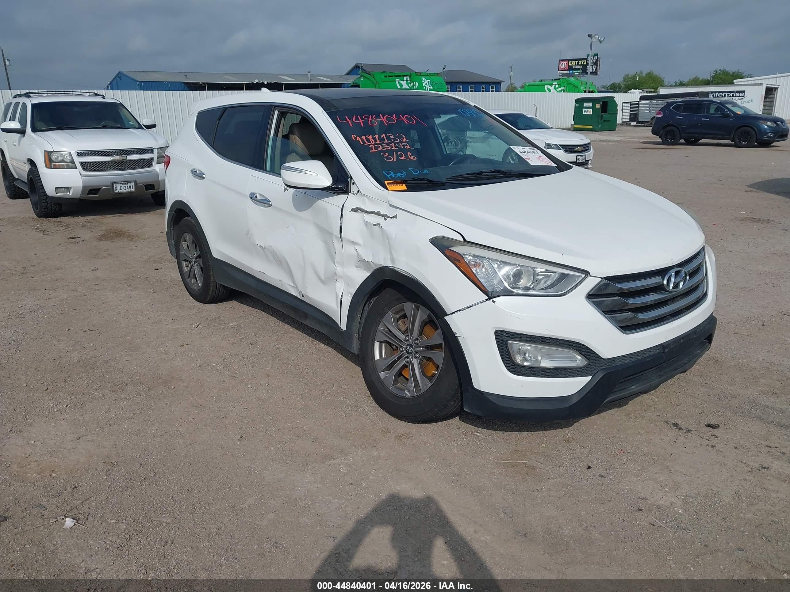 2013 Hyundai Santa Fe Sport Белый vin: 5XYZU3LB5DG123142