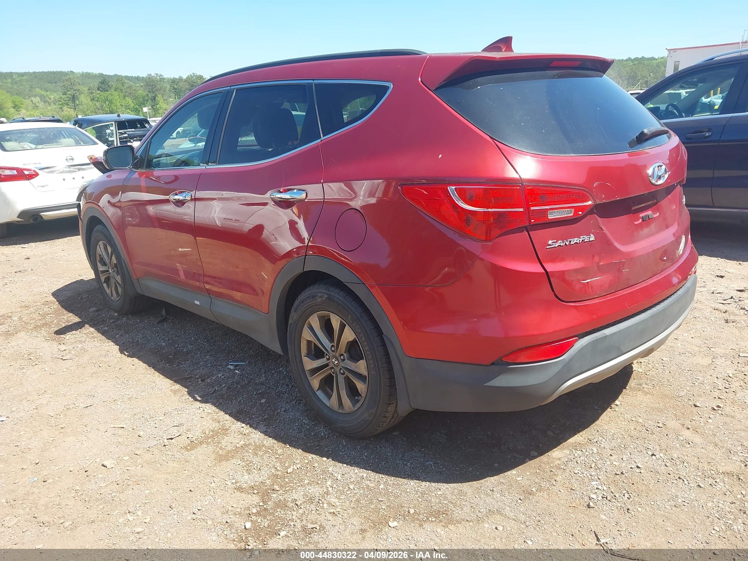 2014 Hyundai Santa Fe Sport 2.4l Red vin: 5XYZU3LB5EG162783