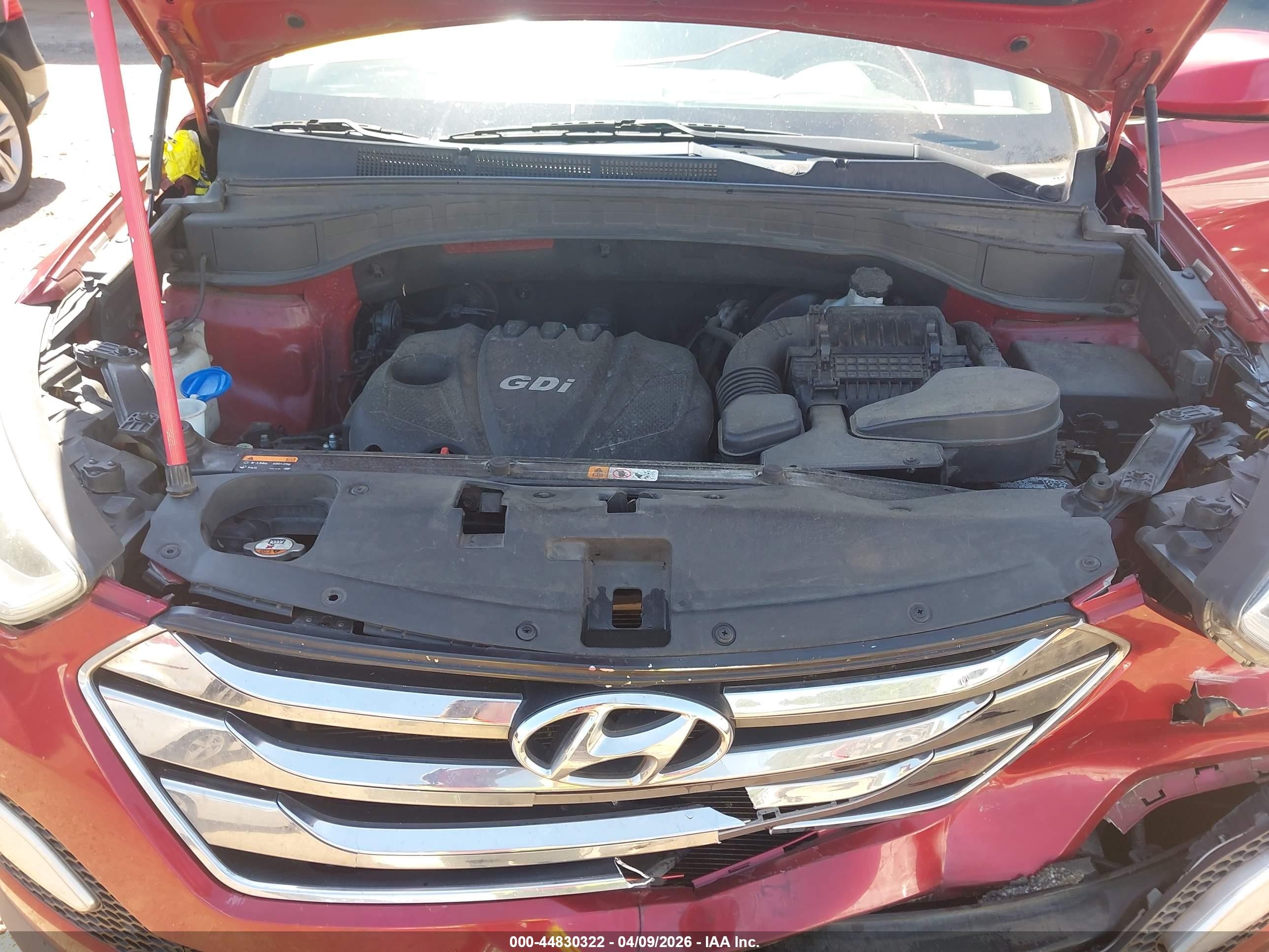 2014 Hyundai Santa Fe Sport 2.4l Red vin: 5XYZU3LB5EG162783