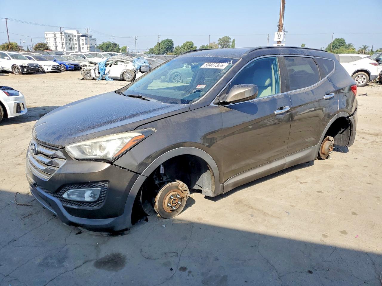 2014 Hyundai Santa Fe Sport 2.4l Black vin: 5XYZU3LB5EG166266