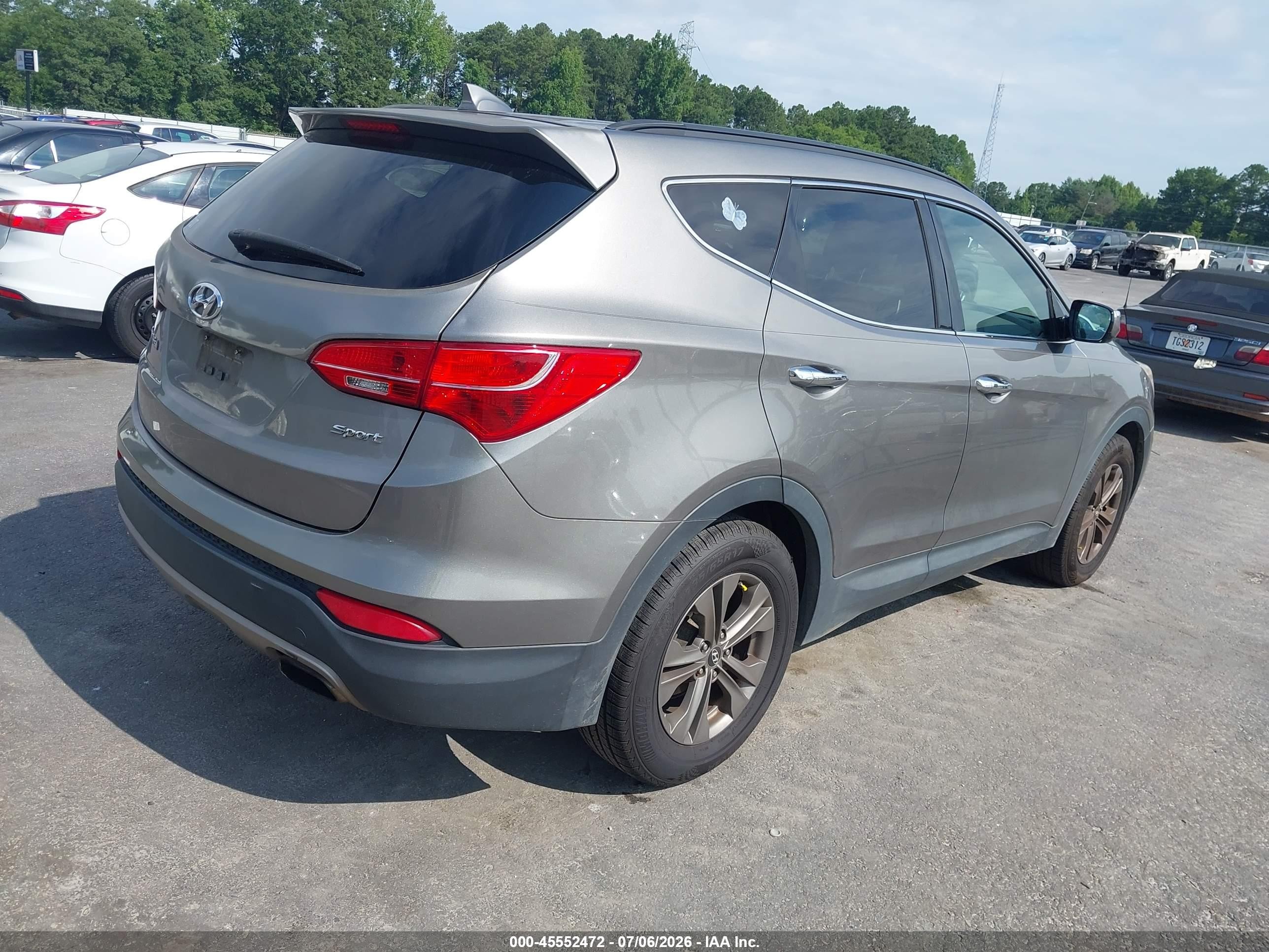 2014 Hyundai Santa Fe Sport 2.4l Gray vin: 5XYZU3LB5EG173220