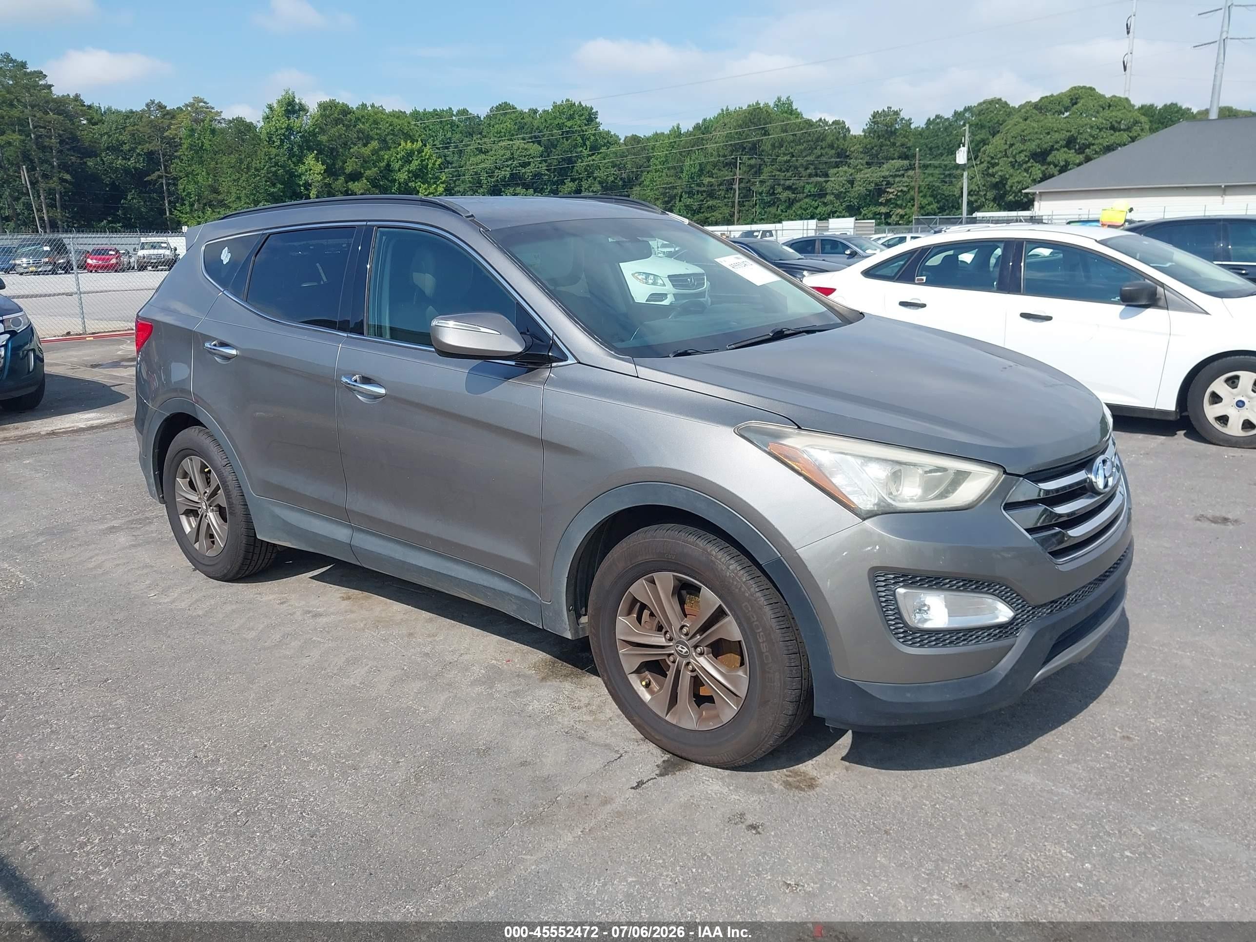 2014 Hyundai Santa Fe Sport 2.4l Gray vin: 5XYZU3LB5EG173220