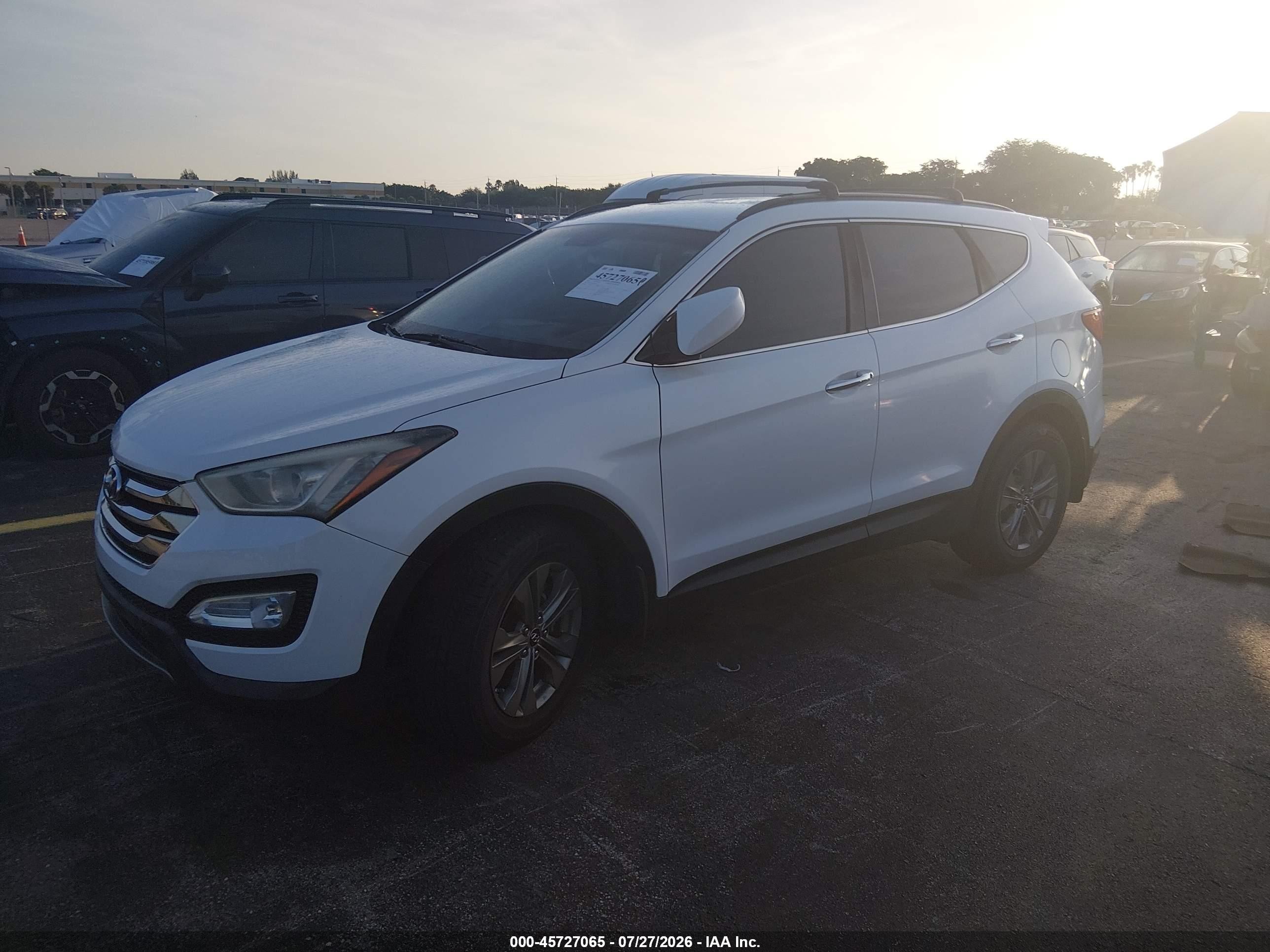 2014 Hyundai Santa Fe Sport 2.4l Белый vin: 5XYZU3LB5EG181222