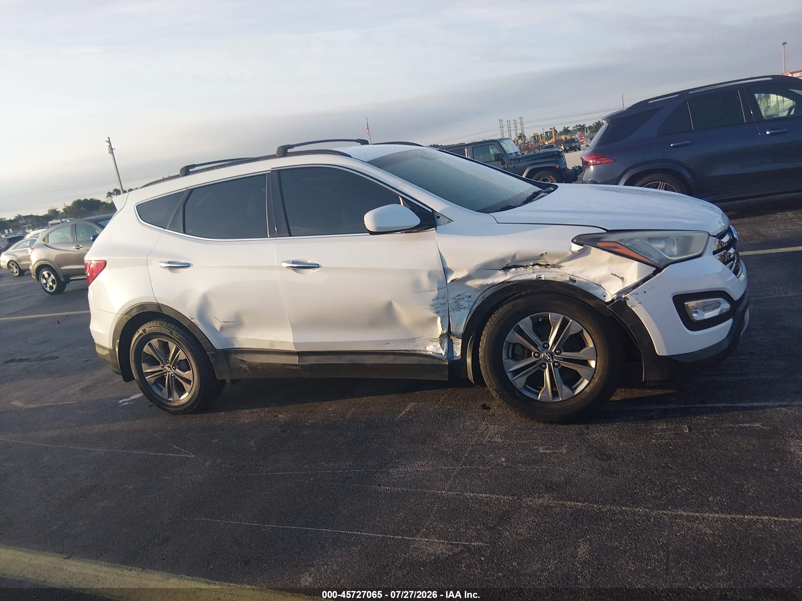2014 Hyundai Santa Fe Sport 2.4l Белый vin: 5XYZU3LB5EG181222