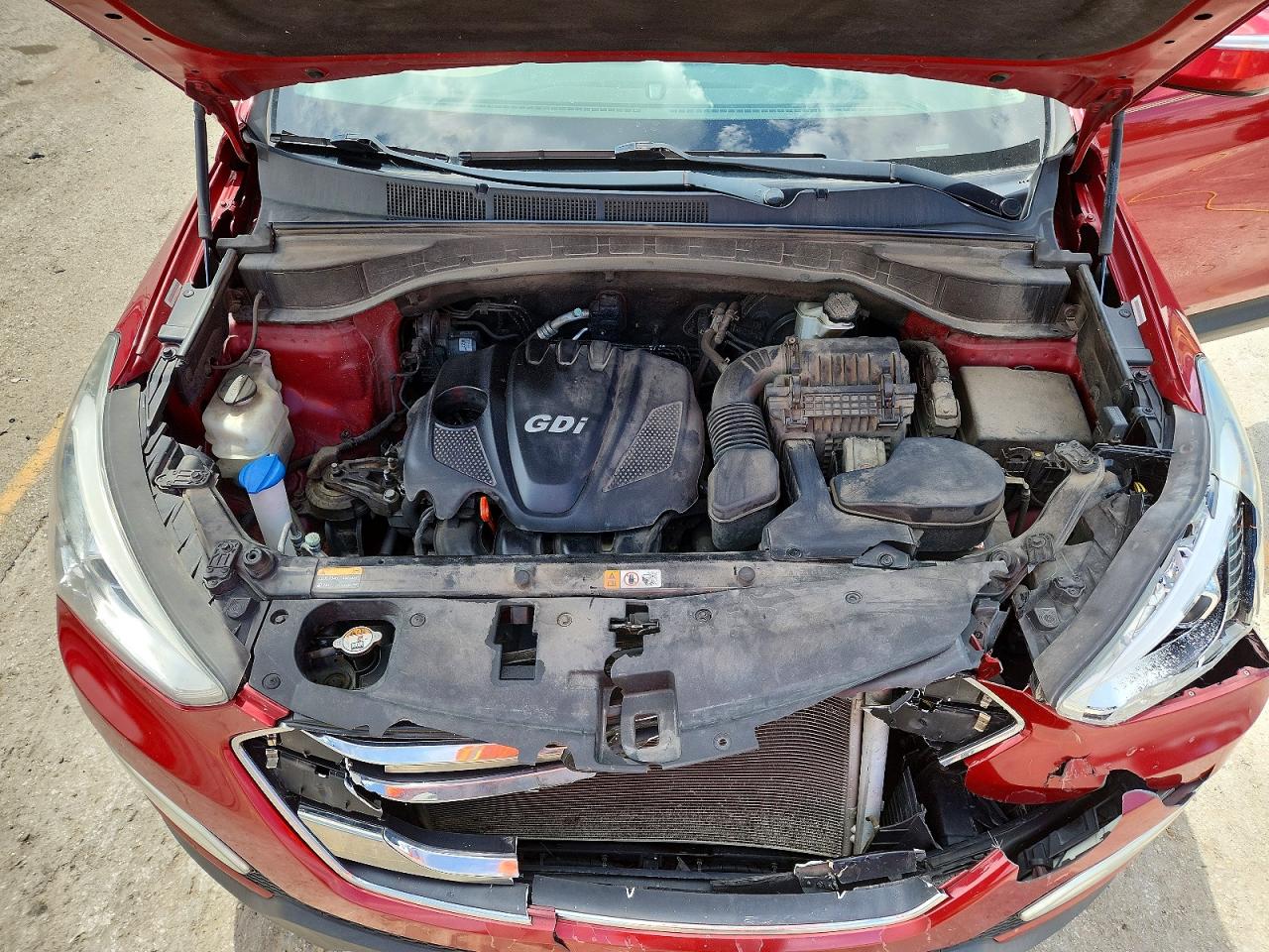 2014 Hyundai Santa Fe Sport 2.4l Красный vin: 5XYZU3LB5EG208998