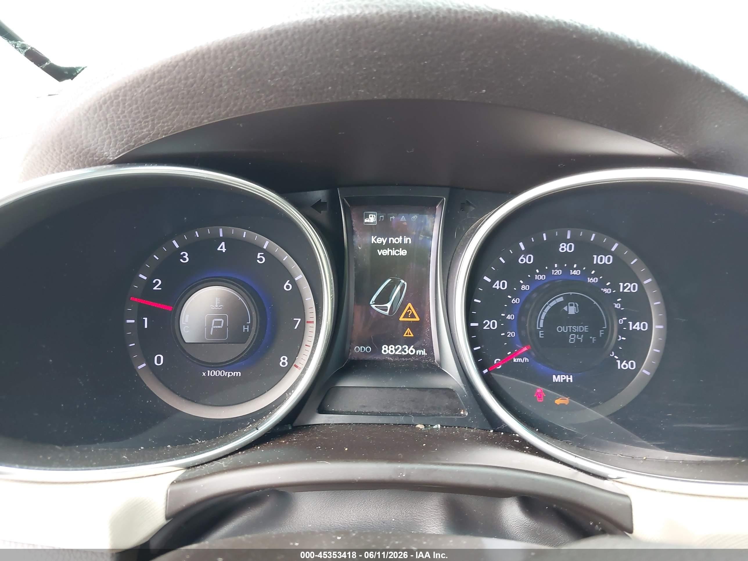 2014 Hyundai Santa Fe Sport 2.4l Orange vin: 5XYZU3LB5EG218592