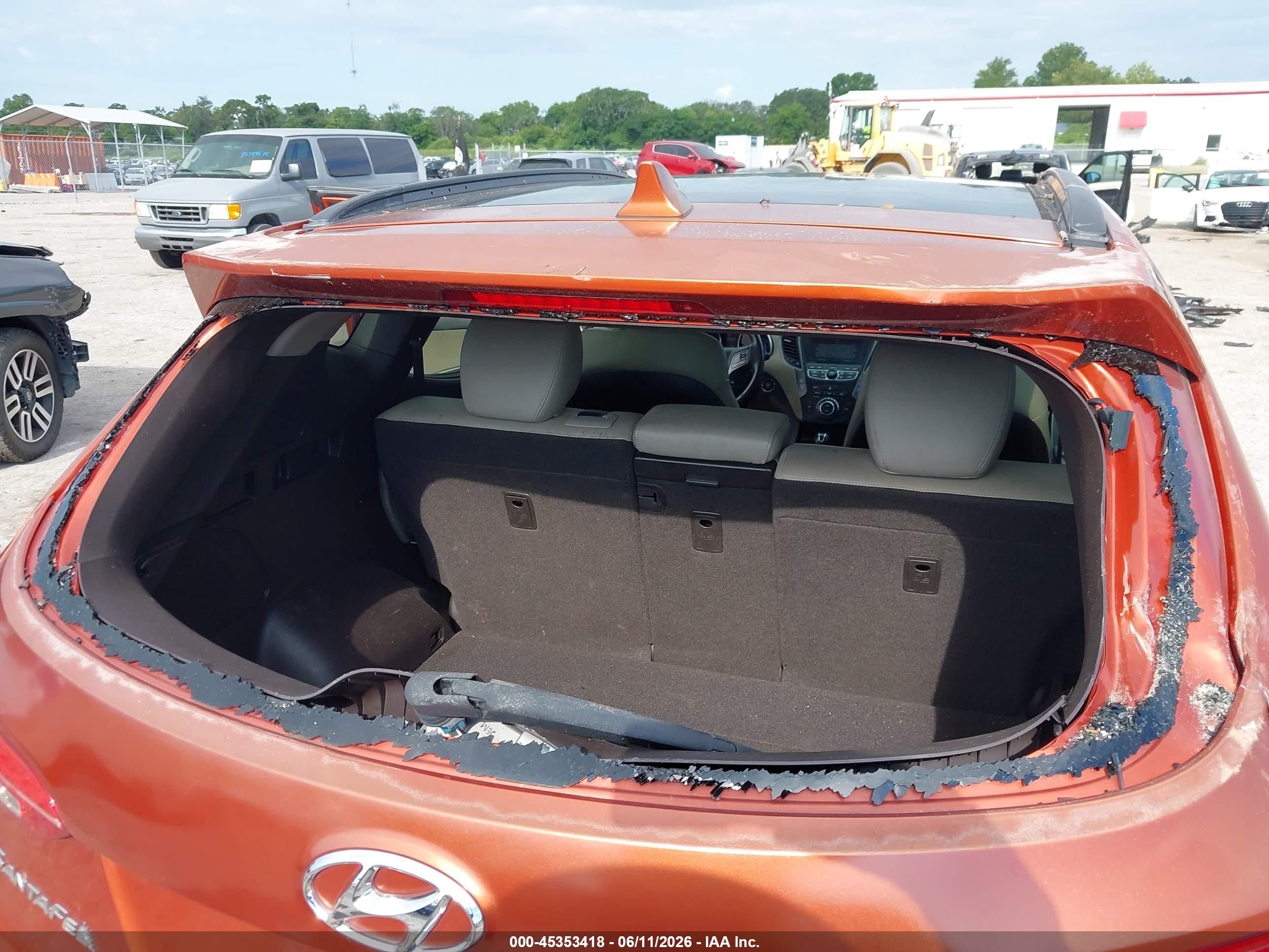 2014 Hyundai Santa Fe Sport 2.4l Orange vin: 5XYZU3LB5EG218592