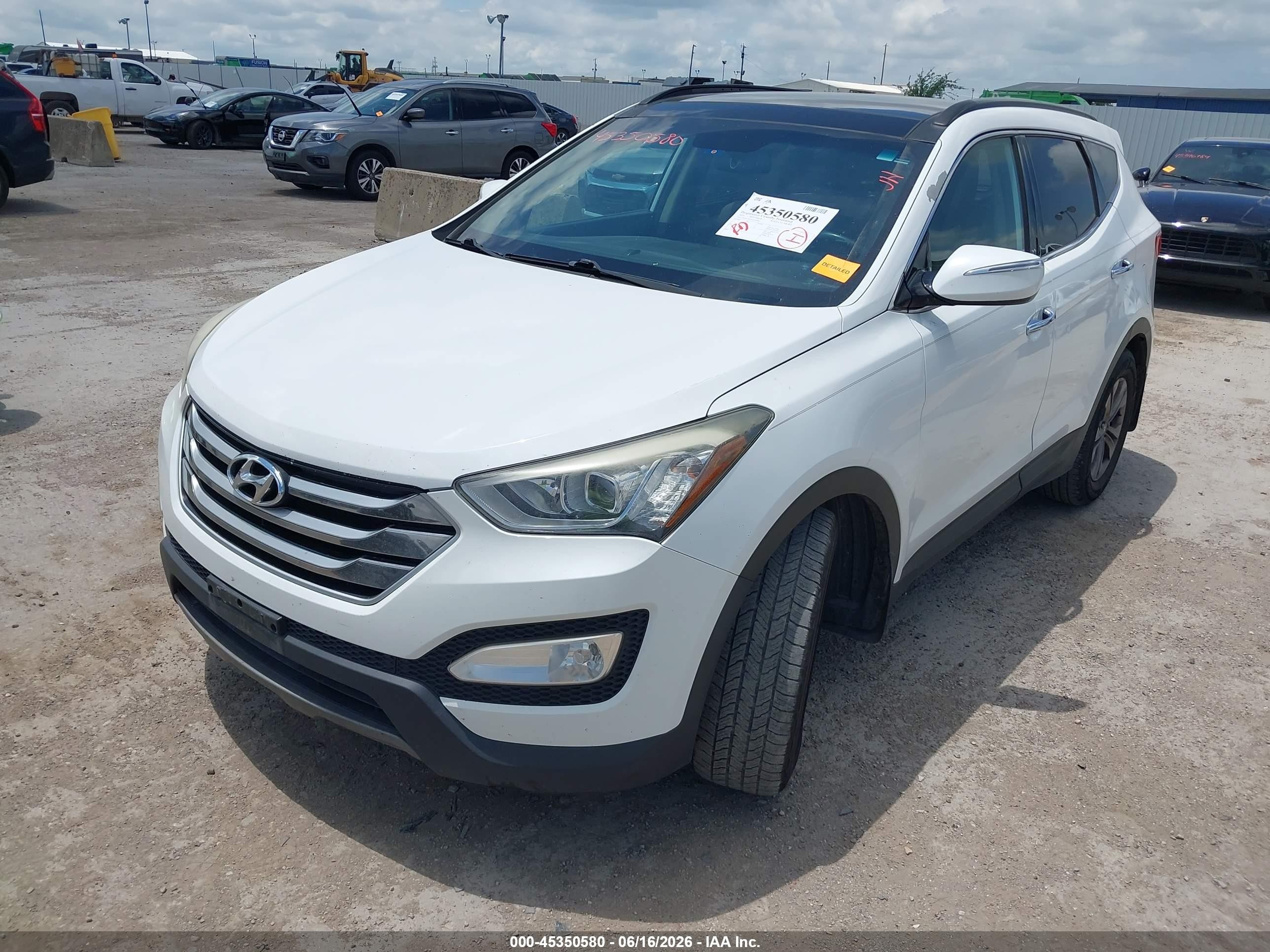 2015 Hyundai Santa Fe Sport 2.4l Белый vin: 5XYZU3LB5FG264909