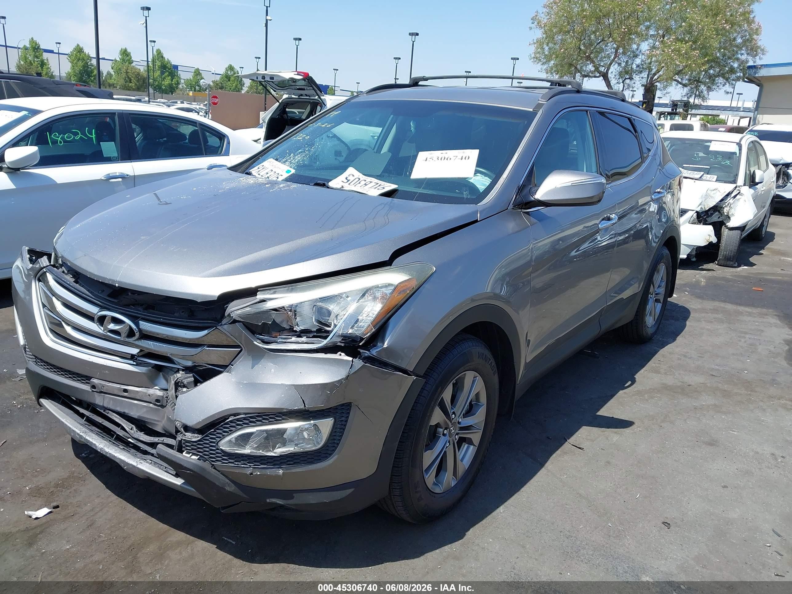 2015 Hyundai Santa Fe Sport 2.4l Gray vin: 5XYZU3LB5FG291320