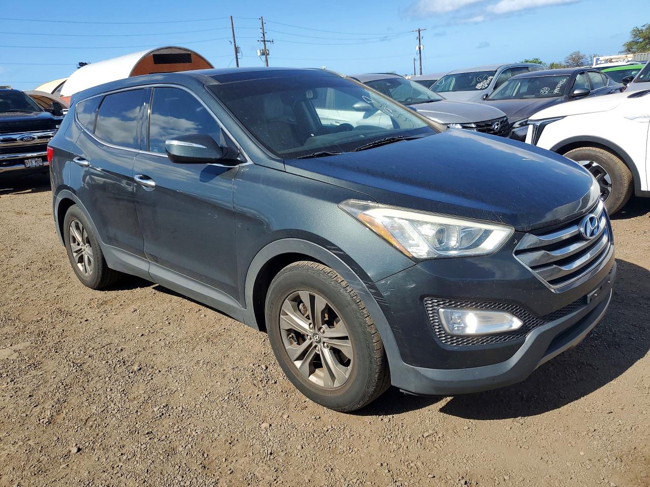 2013 Hyundai Santa Fe Gls Awd Green vin: 5XYZU3LB6DG015662