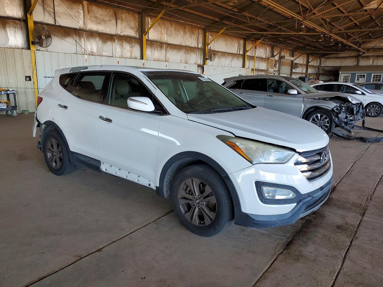 2013 Hyundai Santa Fe Sport White vin: 5XYZU3LB6DG084545