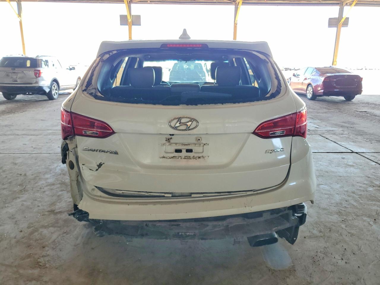 2013 Hyundai Santa Fe Sport White vin: 5XYZU3LB6DG084545