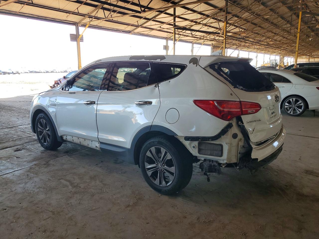 2013 Hyundai Santa Fe Sport White vin: 5XYZU3LB6DG084545