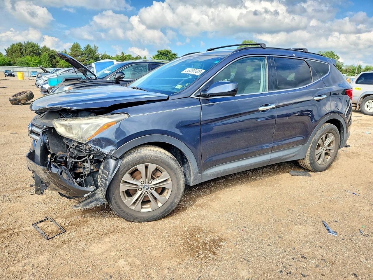 2013 Hyundai Santa Fe Sport 2.4l Gray vin: 5XYZU3LB6DG087722