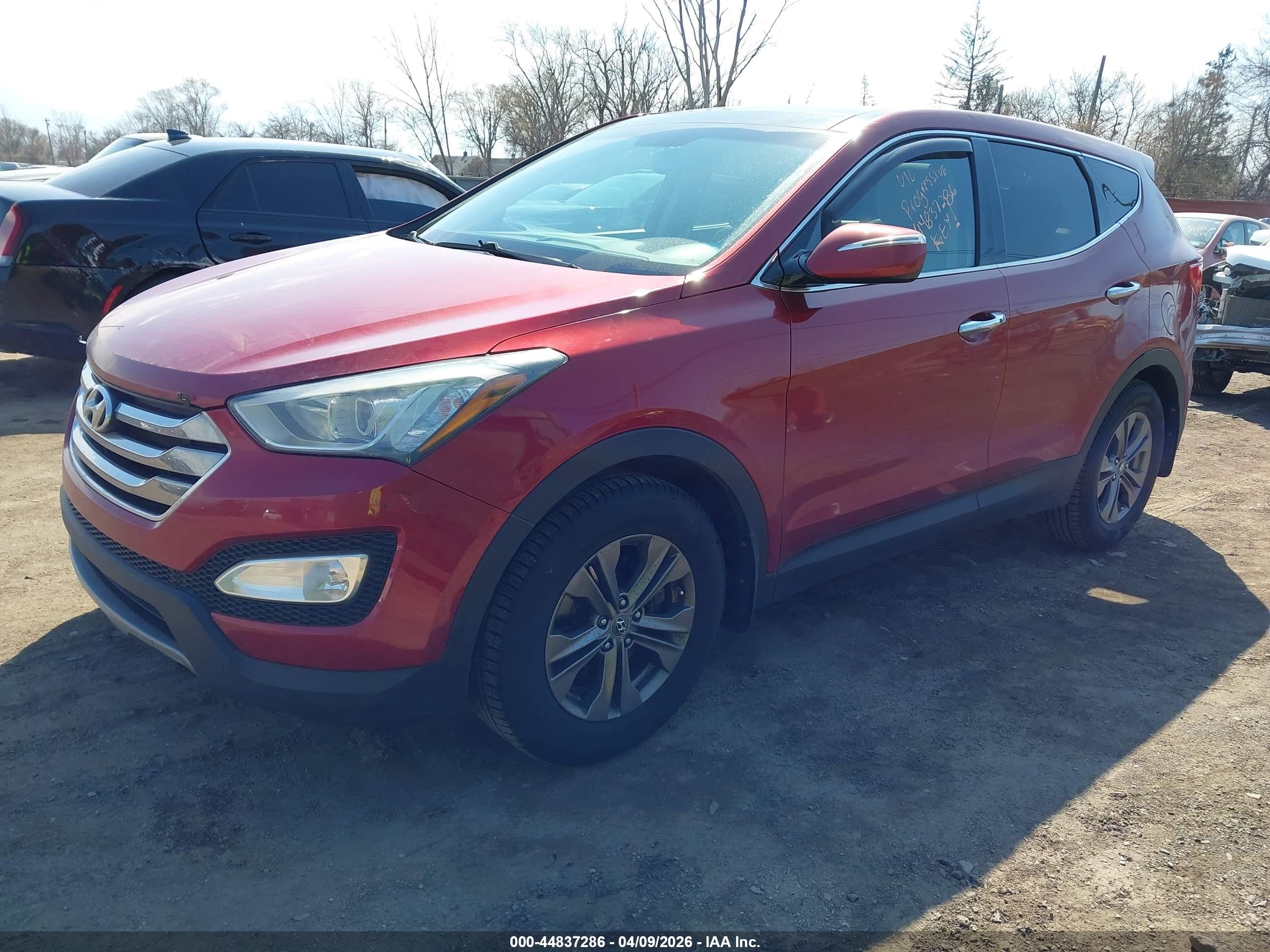 2013 Hyundai Santa Fe Sport Red vin: 5XYZU3LB6DG088336