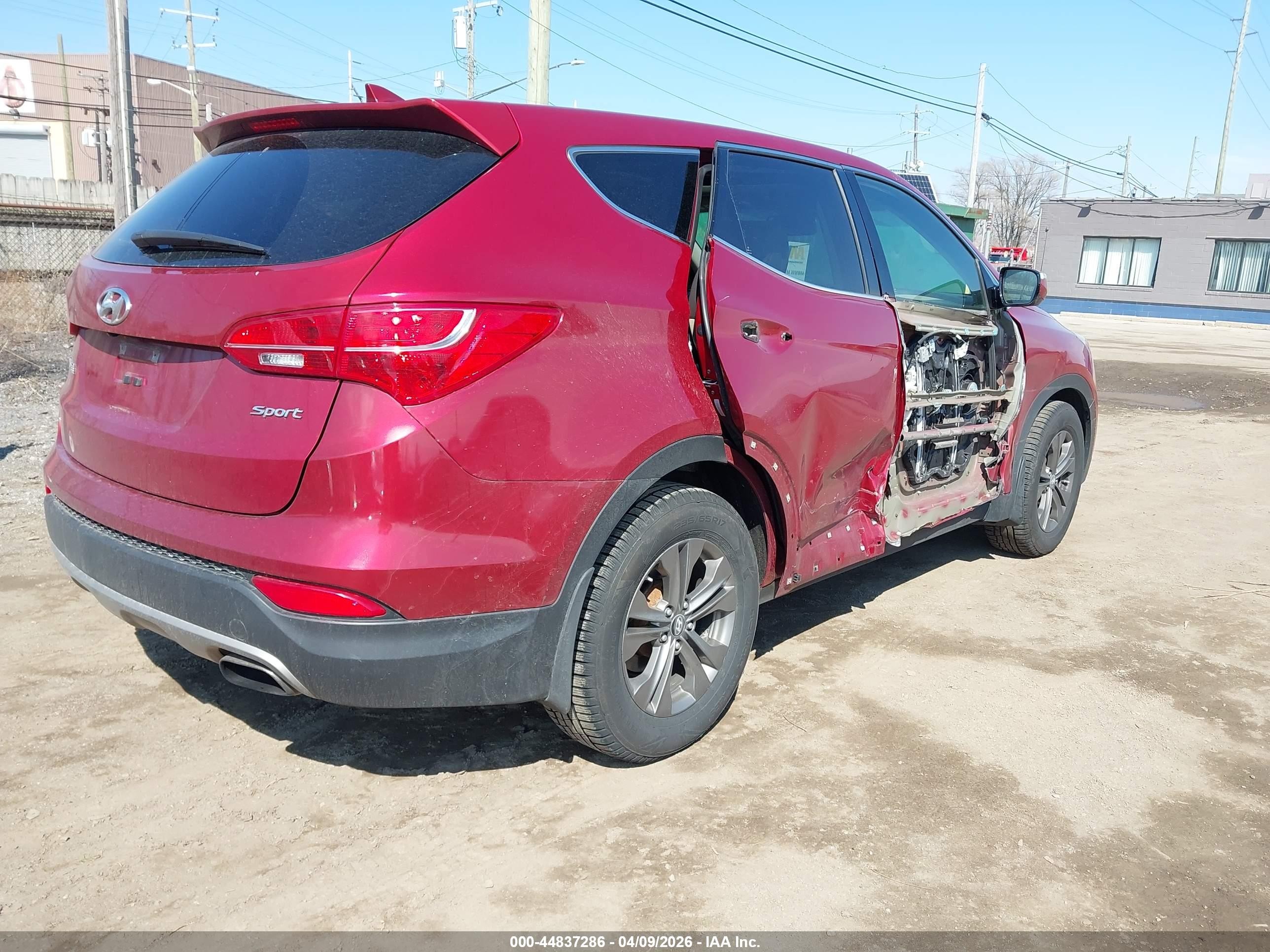 2013 Hyundai Santa Fe Sport Red vin: 5XYZU3LB6DG088336