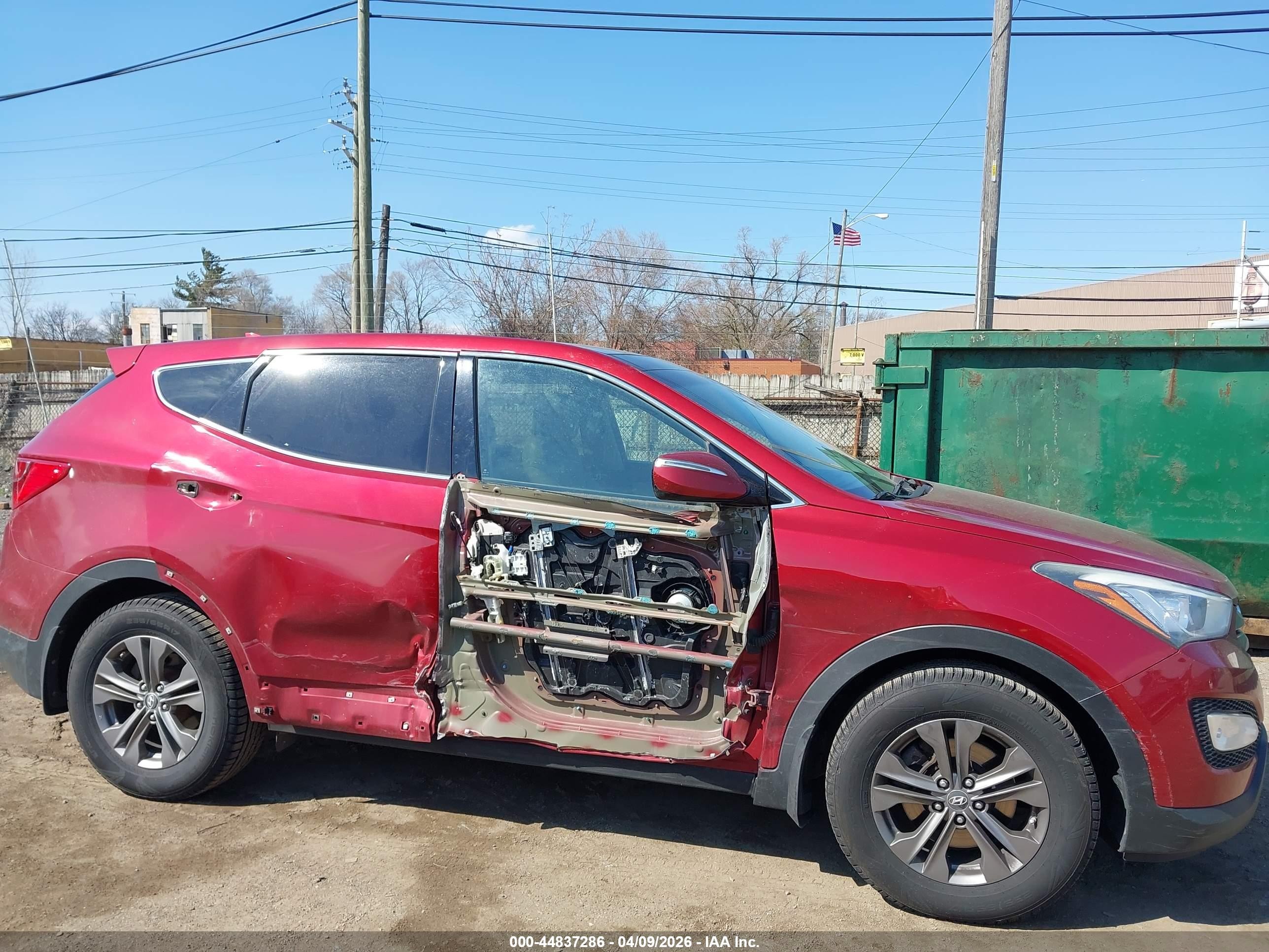 2013 Hyundai Santa Fe Sport Red vin: 5XYZU3LB6DG088336