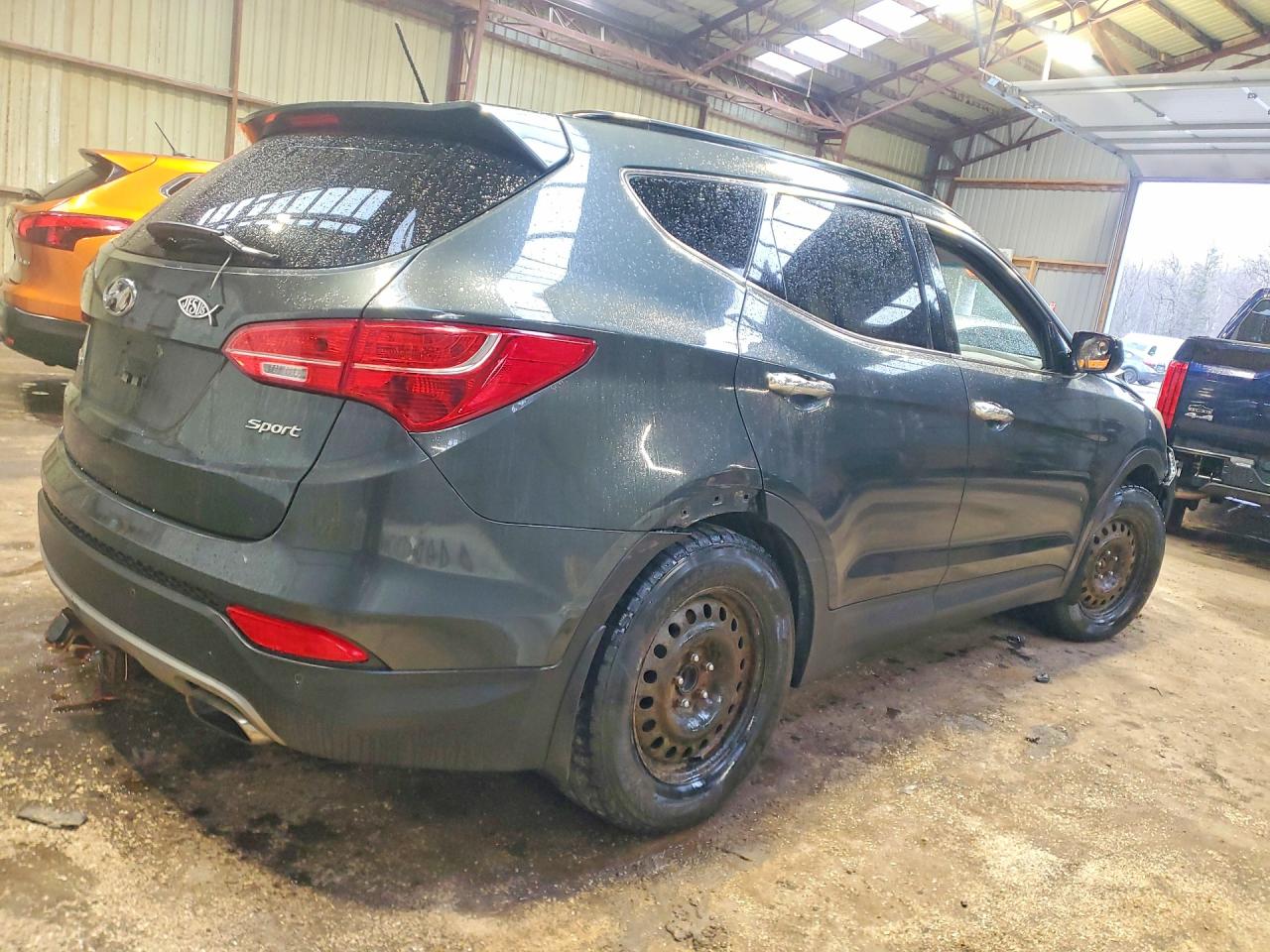 2013 Hyundai Santa Fe Sport 2.4l Green vin: 5XYZU3LB6DG096310