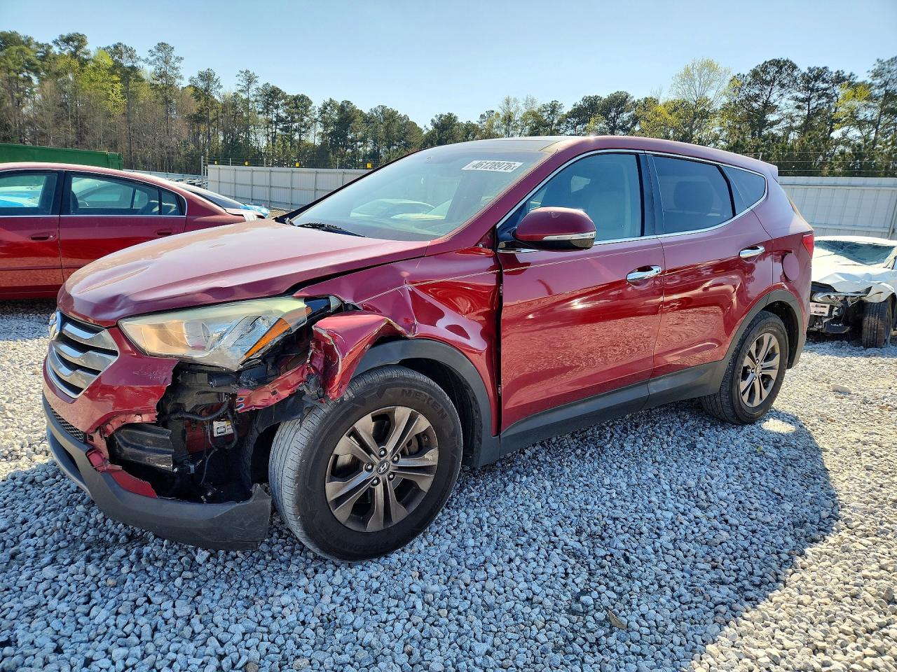 2013 Hyundai Santa Fe Sport 2.4l Red vin: 5XYZU3LB6DG122517
