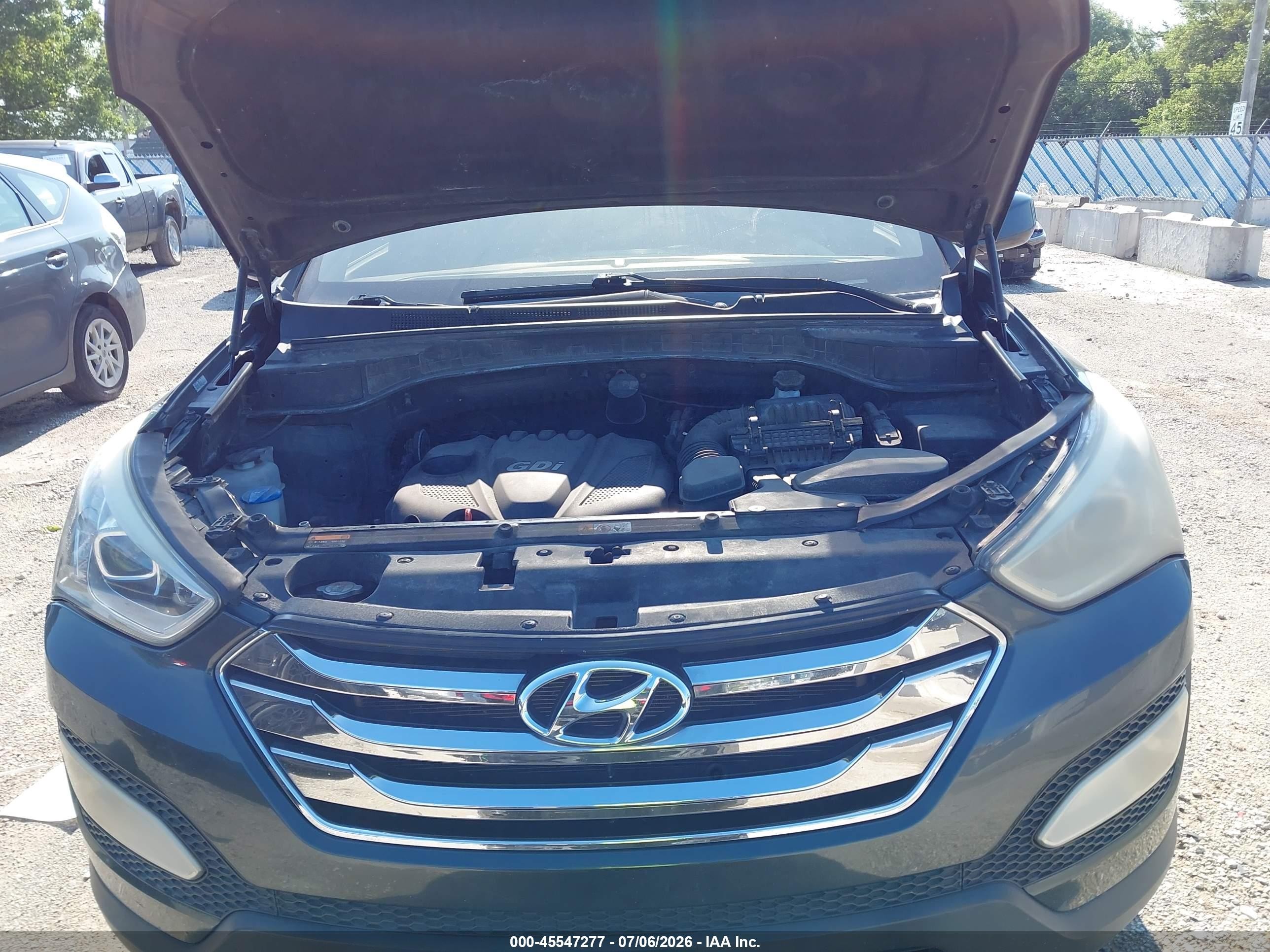 2014 Hyundai Santa Fe Sport 2.4l Серый vin: 5XYZU3LB6EG134555