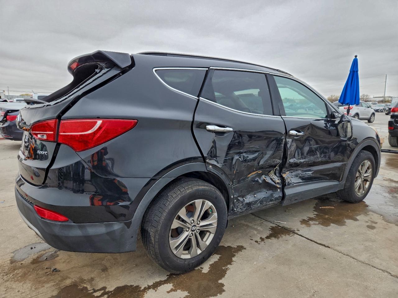 2014 Hyundai Santa Fe Sport 2.4l Black vin: 5XYZU3LB6EG154188