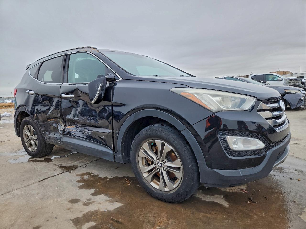 2014 Hyundai Santa Fe Sport 2.4l Black vin: 5XYZU3LB6EG154188