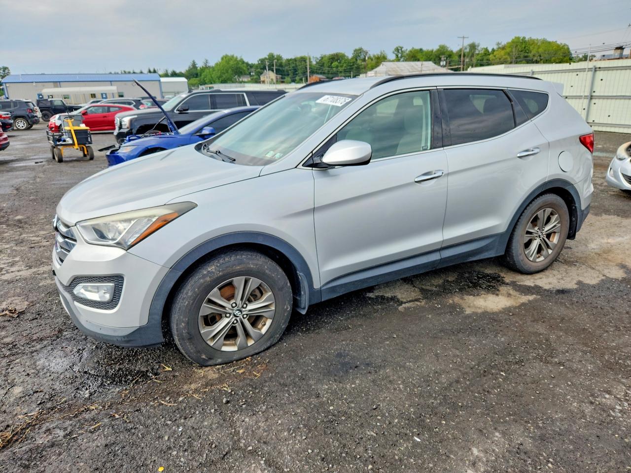 2014 Hyundai Santa Fe Sport 2.4l Silver vin: 5XYZU3LB6EG158032